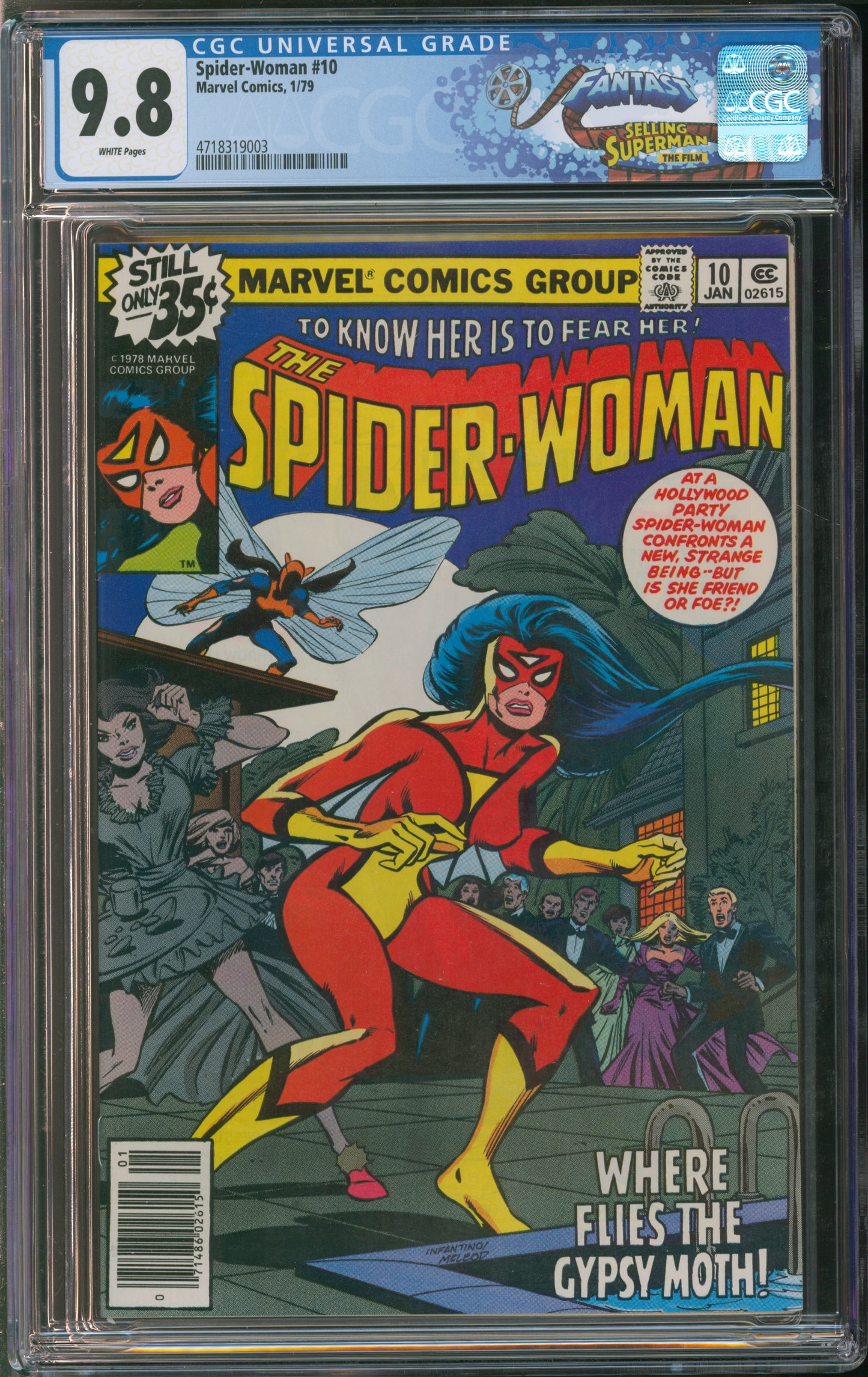 Marvel Comics Spider-Woman #10 1/79 FANTAST CGC 9.8 White Pages