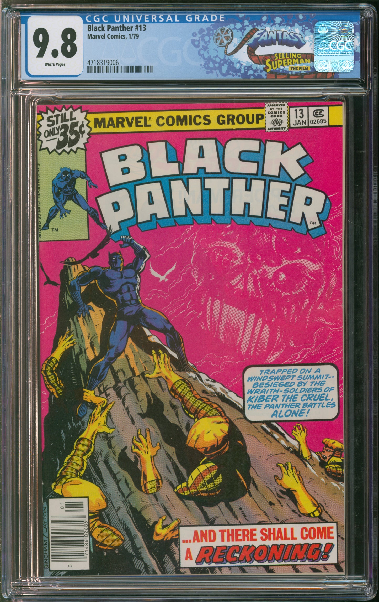 Marvel Comics Black Panther #13 1/79 FANTAST CGC 9.8 White Pages