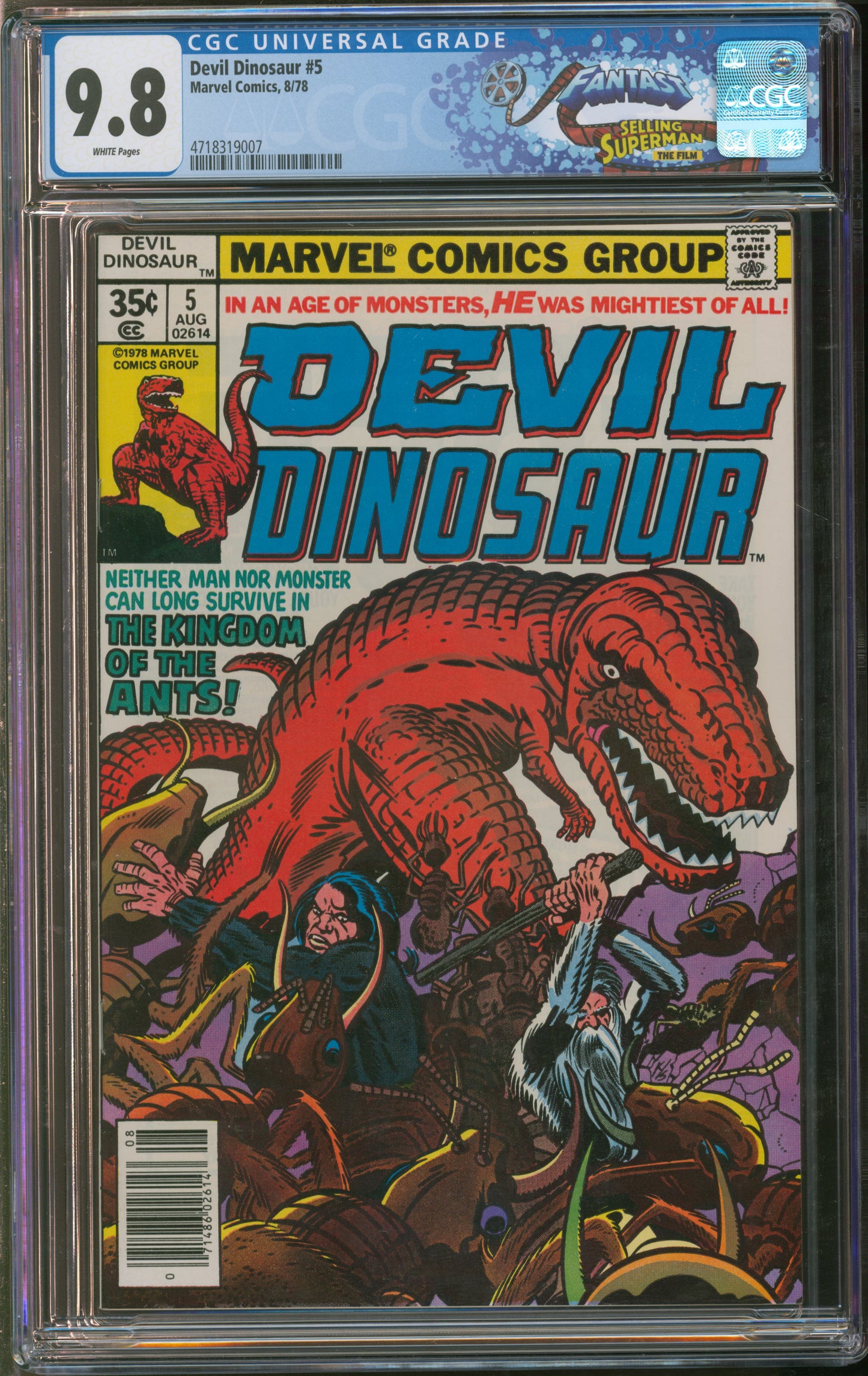 Marvel Comics Devil Dinosaur #5 8/78 FANTAST CGC 9.8 White Pages