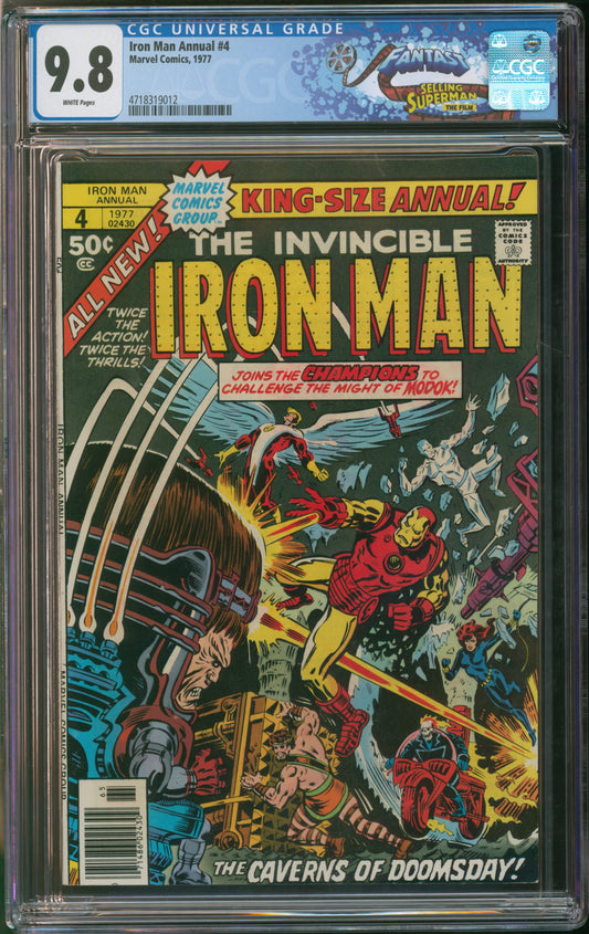 Marvel Comics Iron Man Annual #4 1977 FANTAST CGC 9.8 White Pages