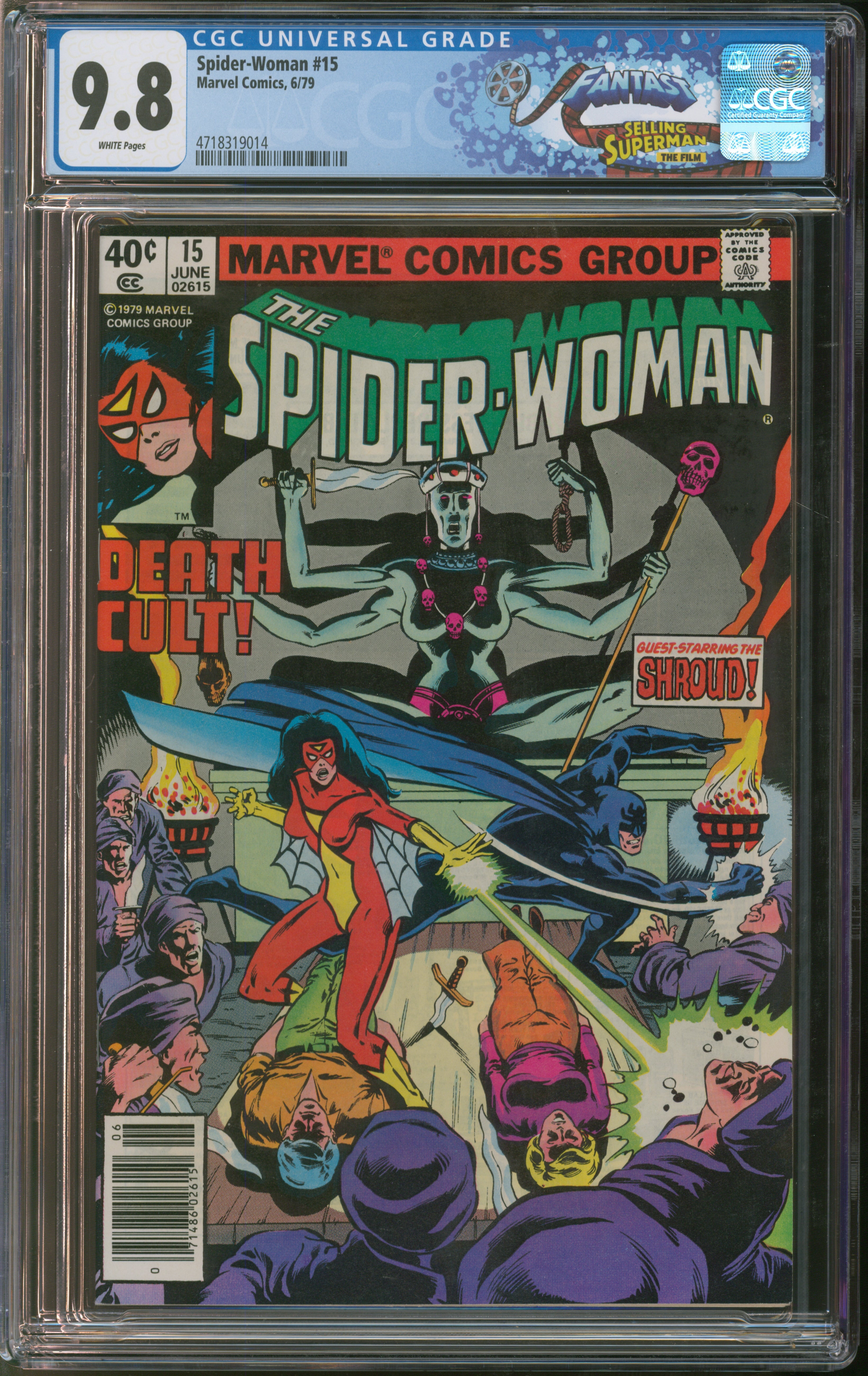 Marvel Comics Spider-Woman #15 6/79 FANTAST CGC 9.8 White Pages