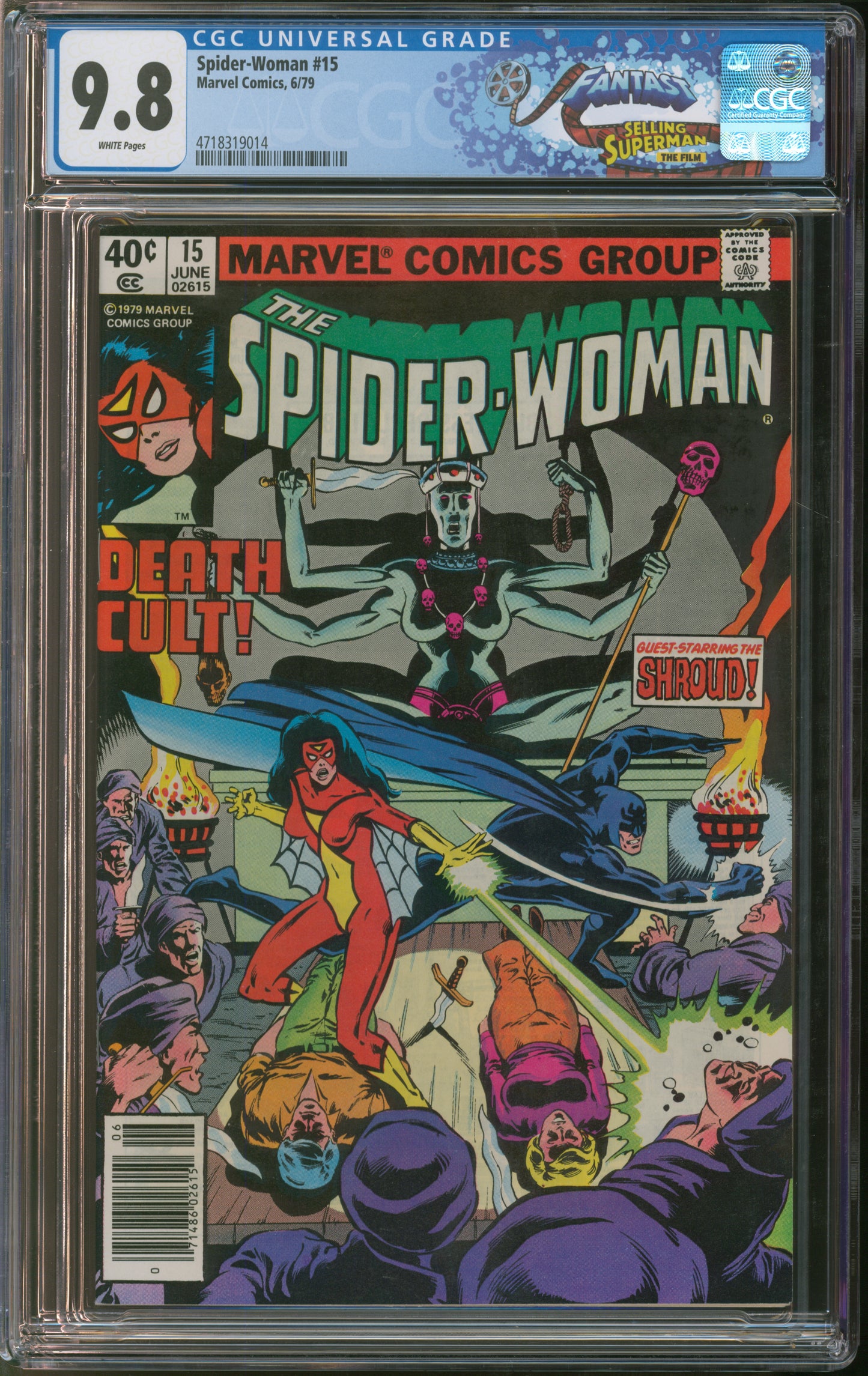 Marvel Comics Spider-Woman #15 6/79 FANTAST CGC 9.8 White Pages