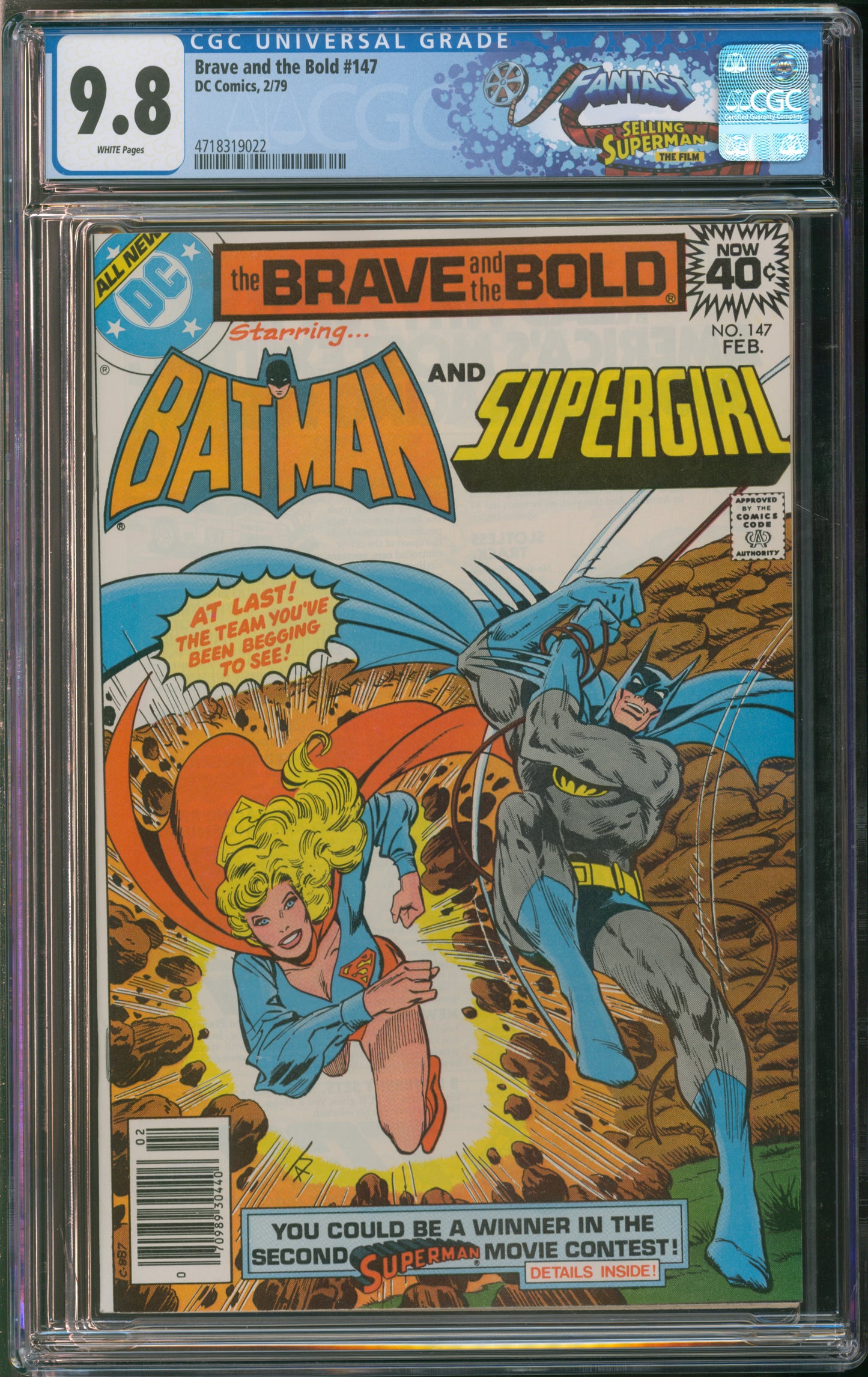 D.C. Comics Brave and Bold #147 2/79 FANTAST CGC 9.8 White Pages