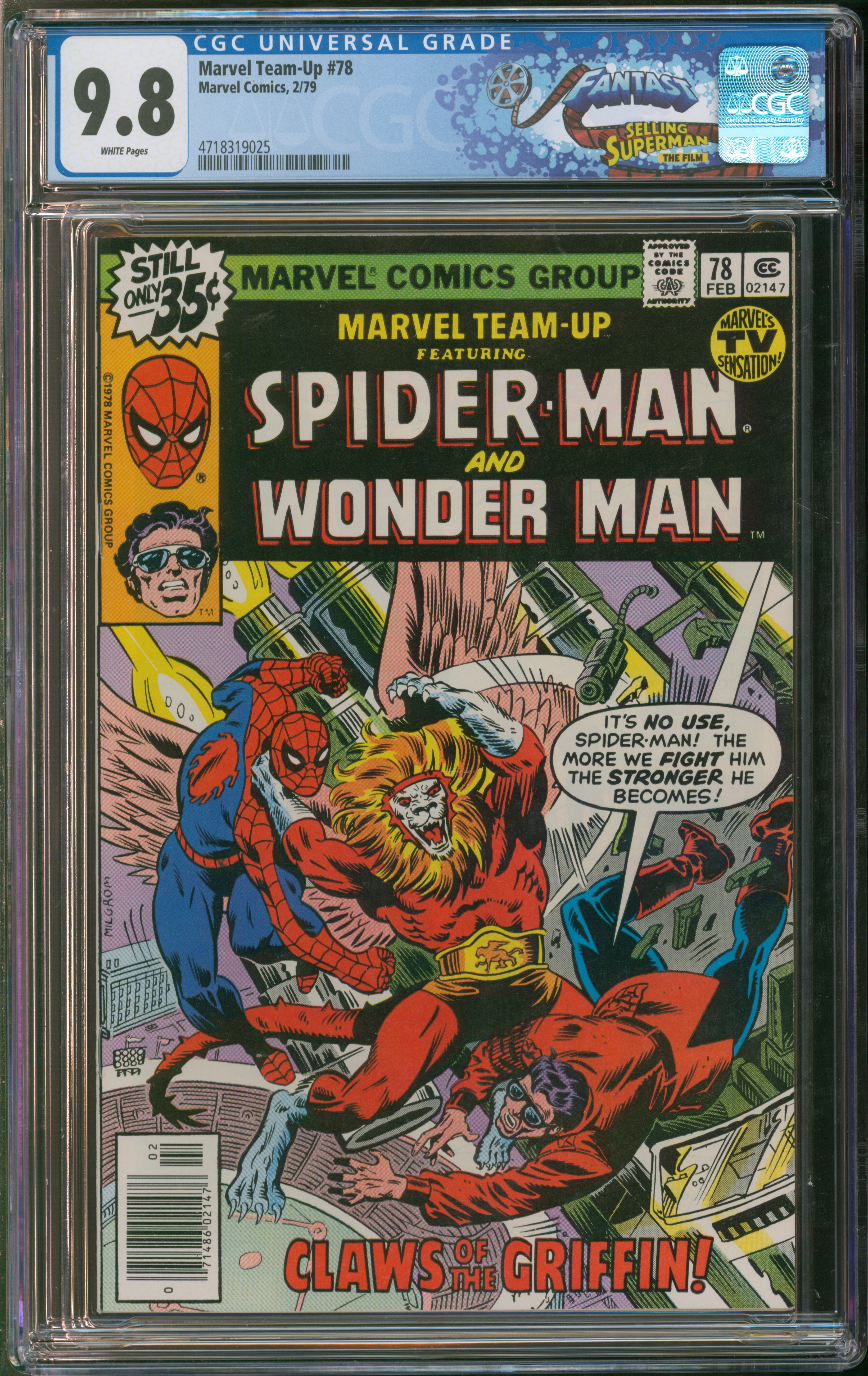 Marvel Comics Marvel Team-Up #78 2/79 FANTAST CGC 9.8 White Pages