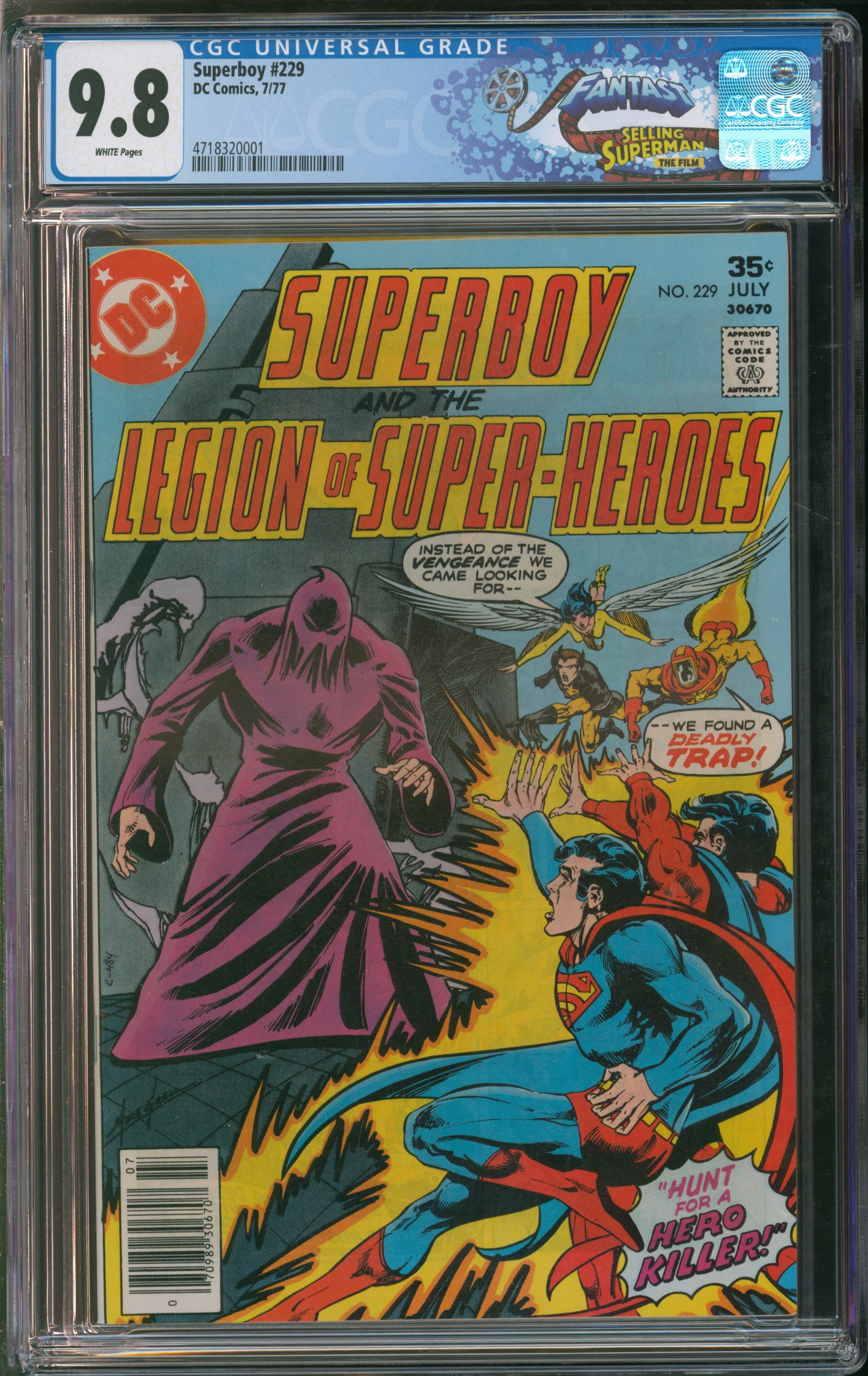 D.C. Comics Superboy #229 7/77 FANTAST CGC 9.8 White Pages