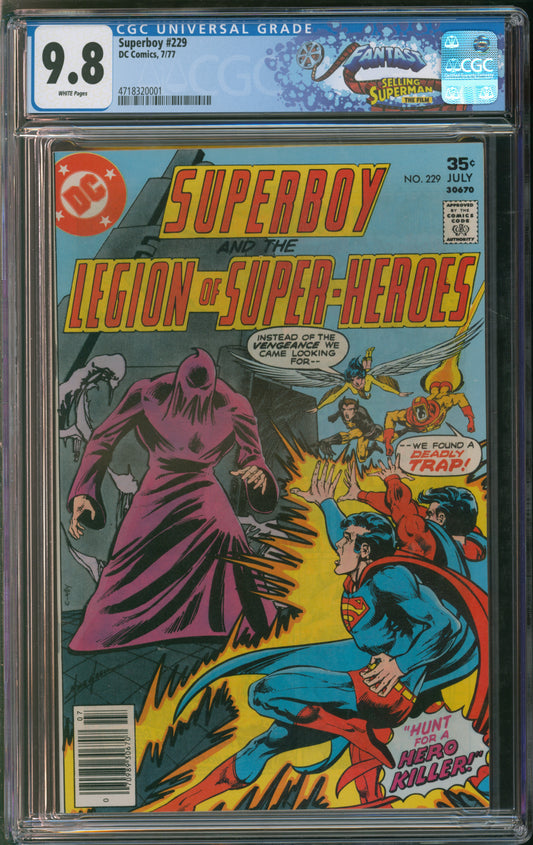 D.C. Comics Superboy #229 7/77 FANTAST CGC 9.8 White Pages