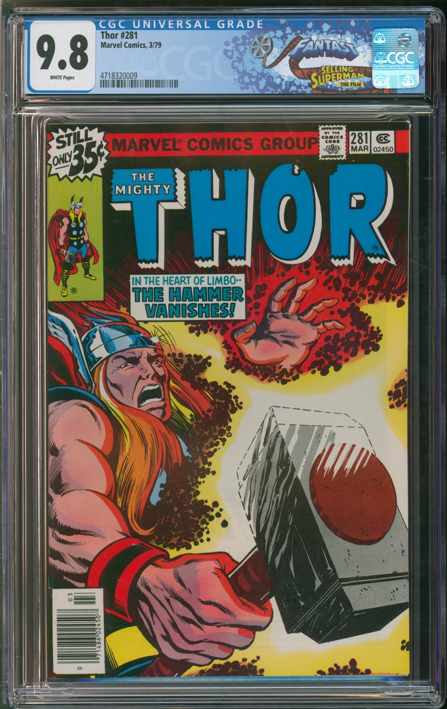 Marvel Comics Thor #281 3/79 FANTAST CGC 9.8 White Pages