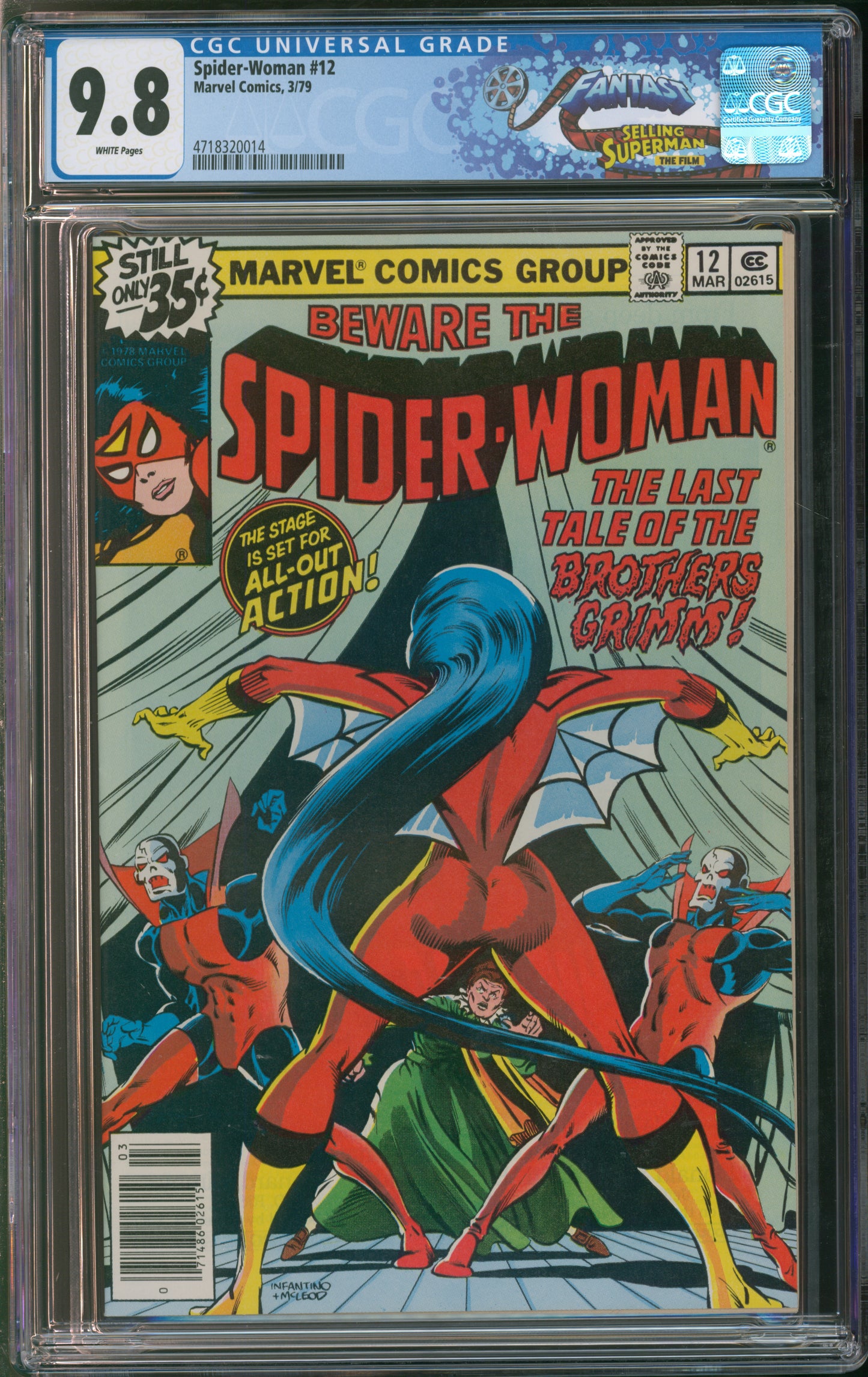 Marvel Comics Spider-Woman #12 3/79 FANTAST CGC 9.8 White Pages