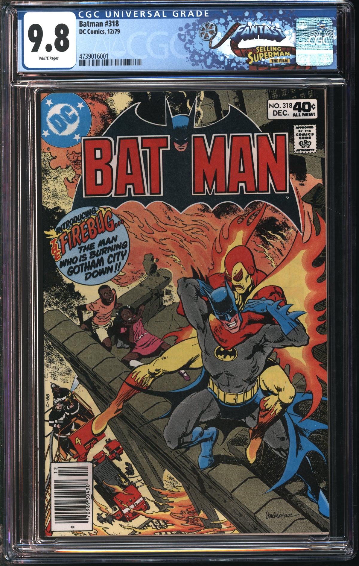 D.C. Comics Batman #318 12/79 FANTAST CGC 9.8 White Pages