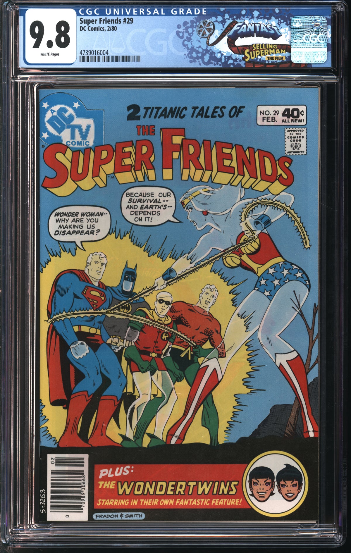 D.C. Comics Super Friends #29 2/80 FANTAST CGC 9.8 White Pages