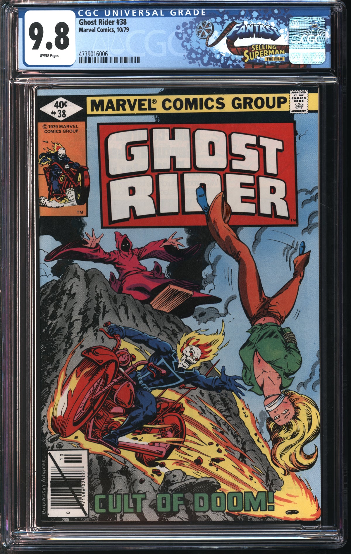 Marvel Comics Ghost Rider #38 10/79 FANTAST CGC 9.8 White Pages