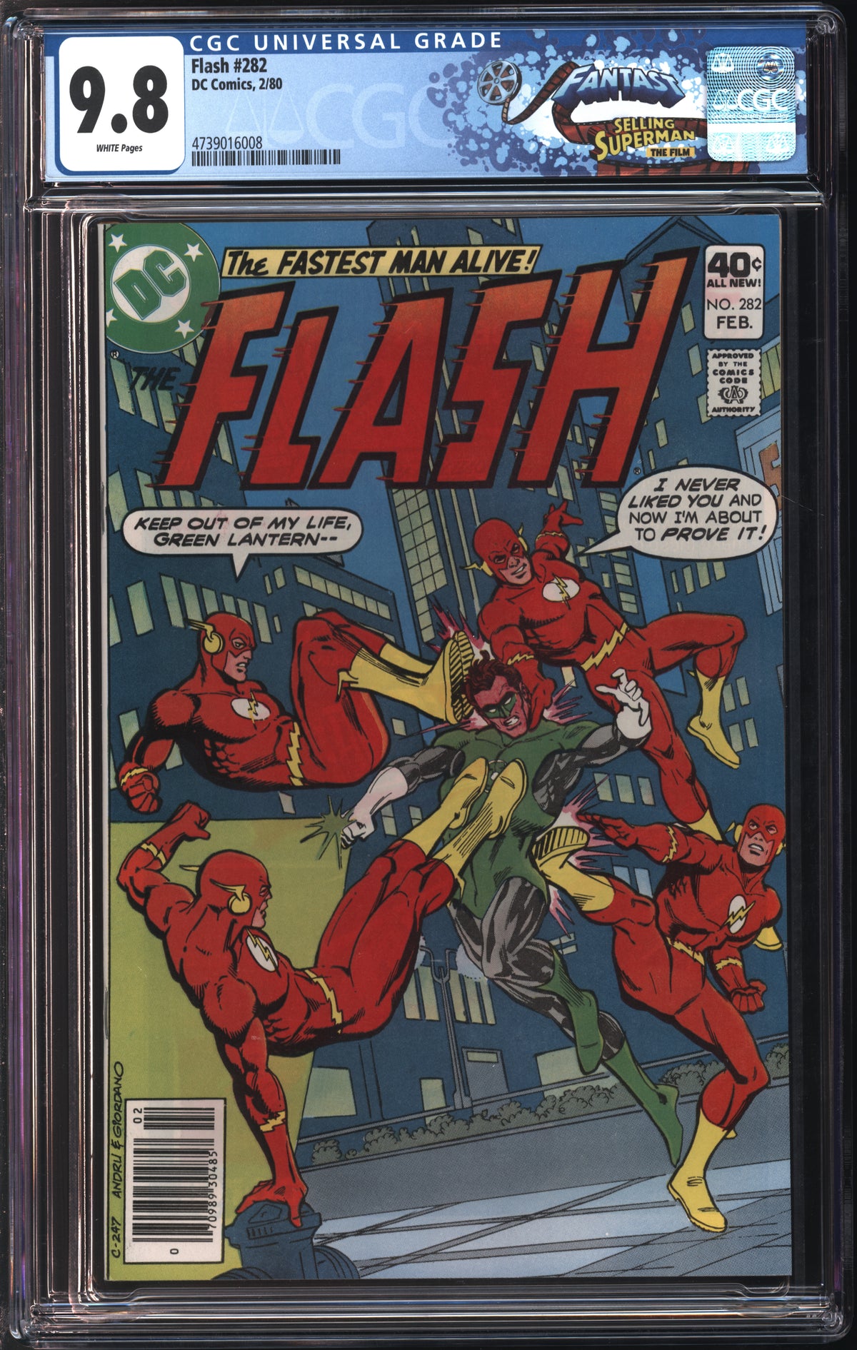 D.C. Comics Flash #282 2/80 FANTAST CGC 9.8 White Pages