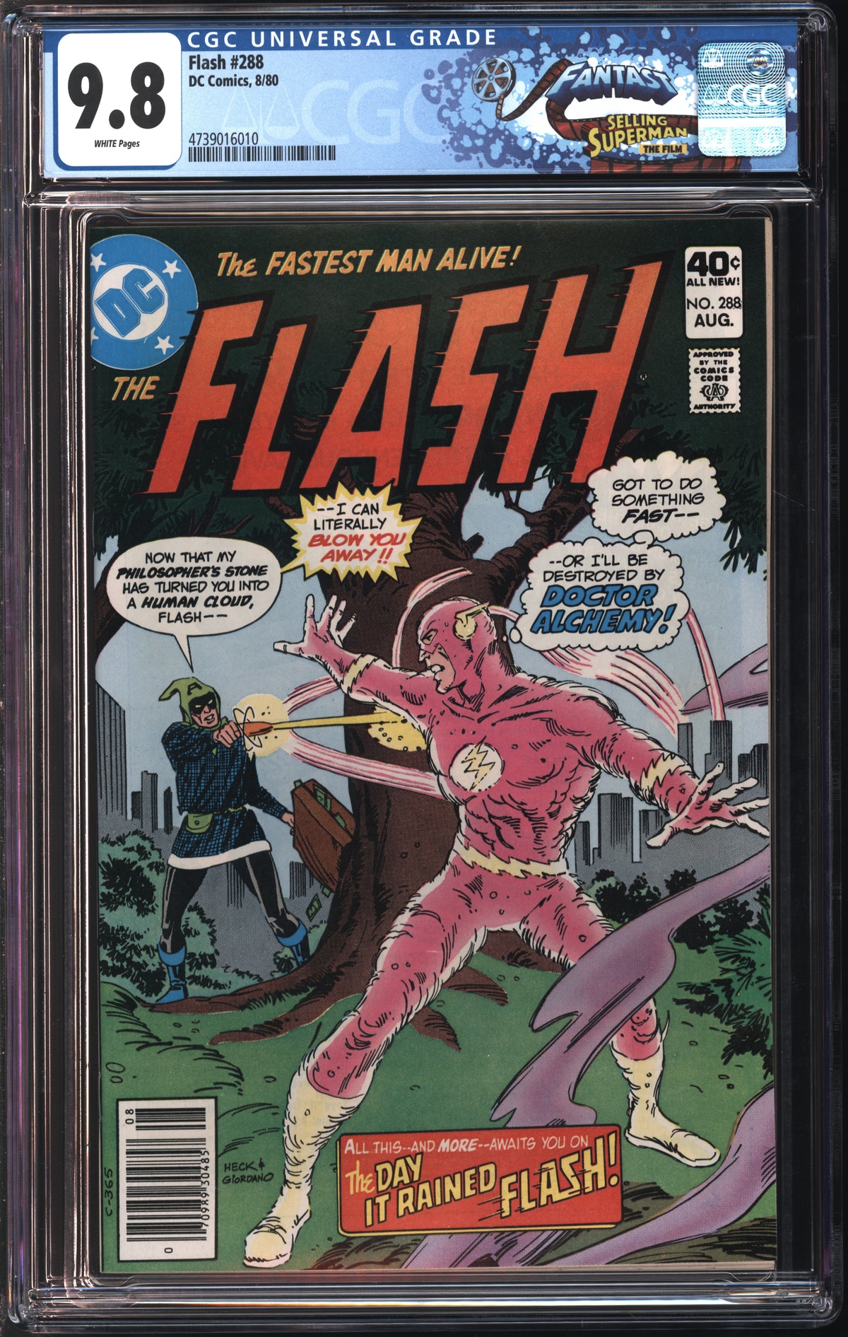 D.C. Comics Flash #288 7/80 FANTAST CGC 9.8 White Pages