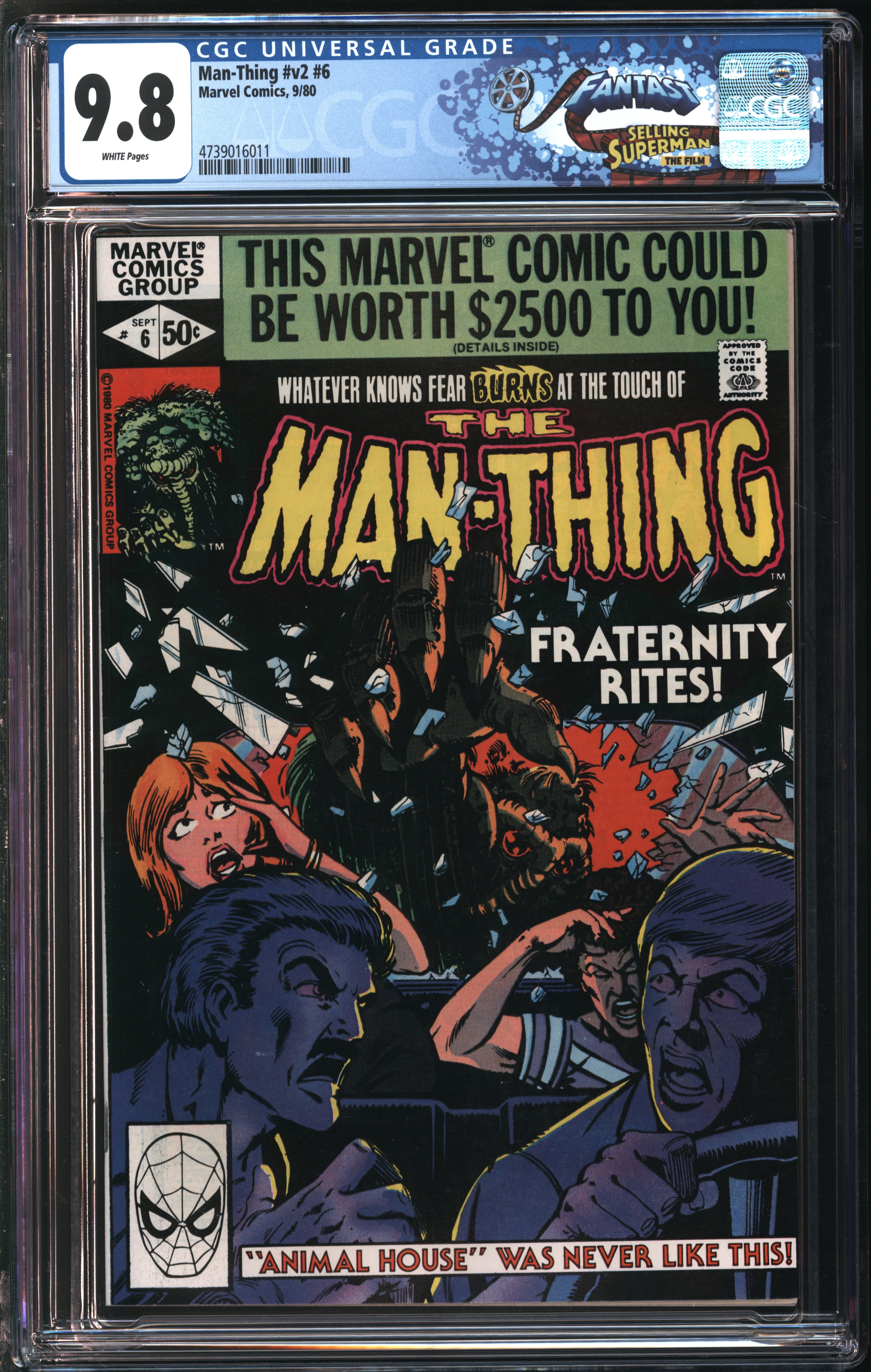 Marvel Comics Man-Thing v2 #6 9/80 FANTAST CGC 9.8 White Pages