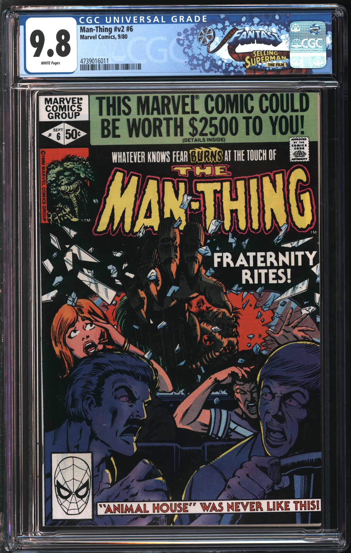 Marvel Comics Man-Thing v2 #6 9/80 FANTAST CGC 9.8 White Pages