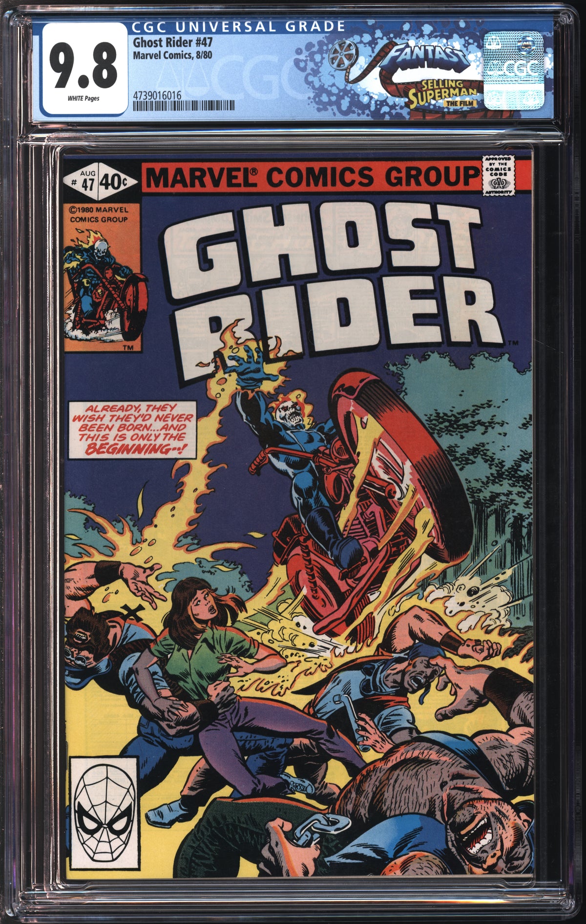 Marvel Comics Ghost Rider #47 8/80 FANTAST CGC 9.8 White Pages