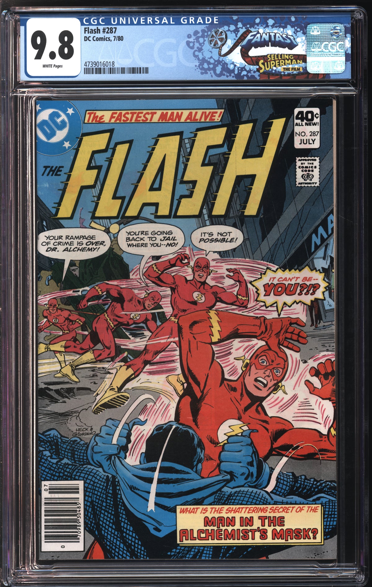 D.C. Comics Flash #287 7/80 FANTAST CGC 9.8 White Pages