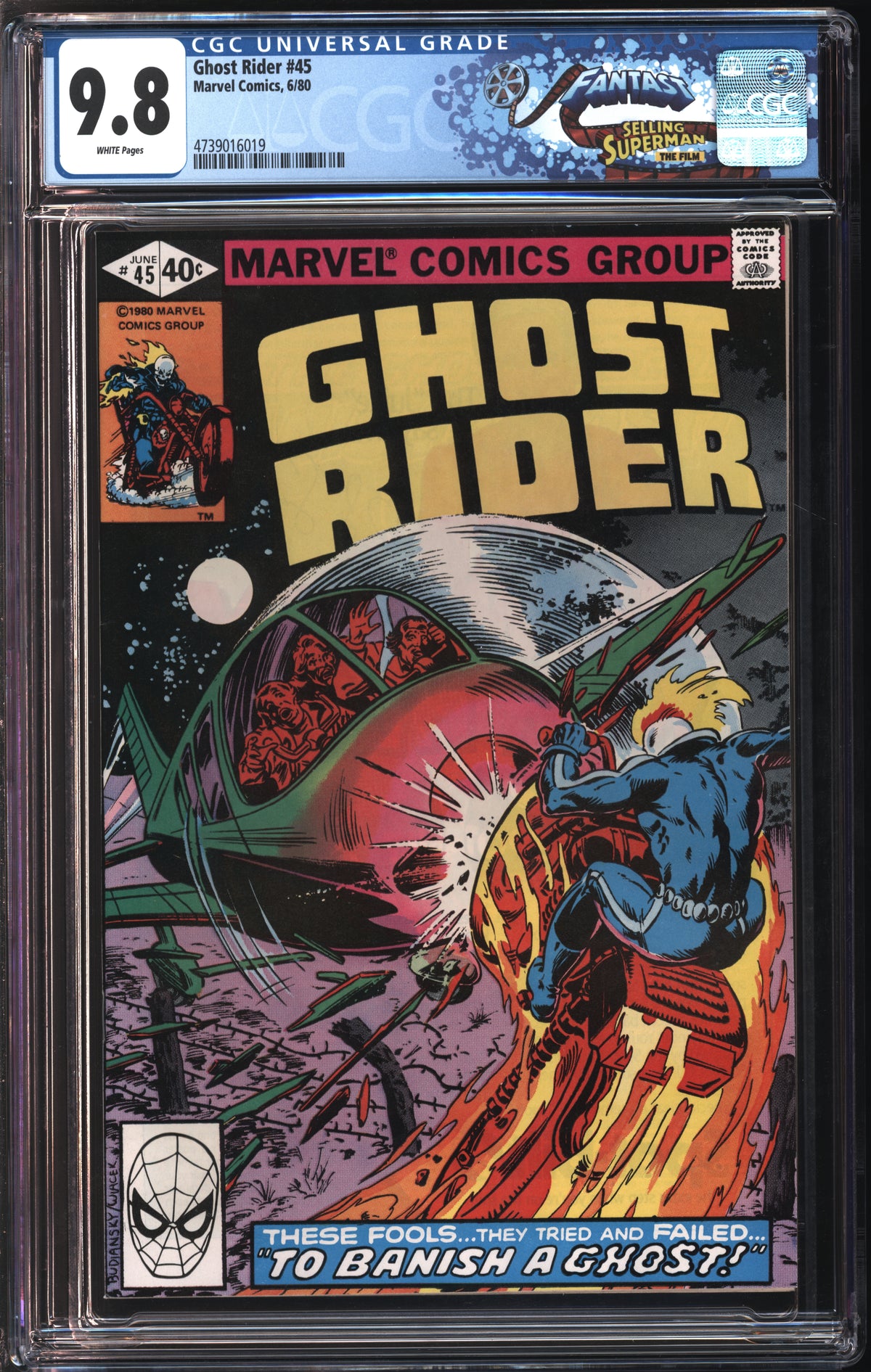 Marvel Comics Ghost Rider #45 6/80 FANTAST CGC 9.8 White Pages