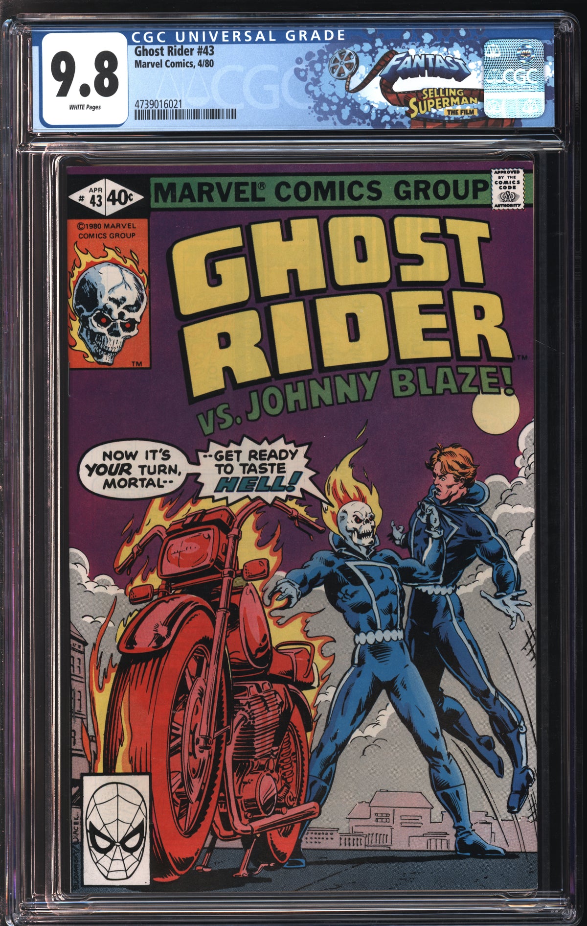 Marvel Comics Ghost Rider #43 4/80 FANTAST CGC 9.8 White Pages