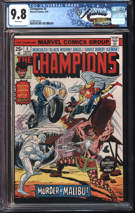 Marvel Comics Champions #4 3/76 FANTAST CGC 9.8 White Pages