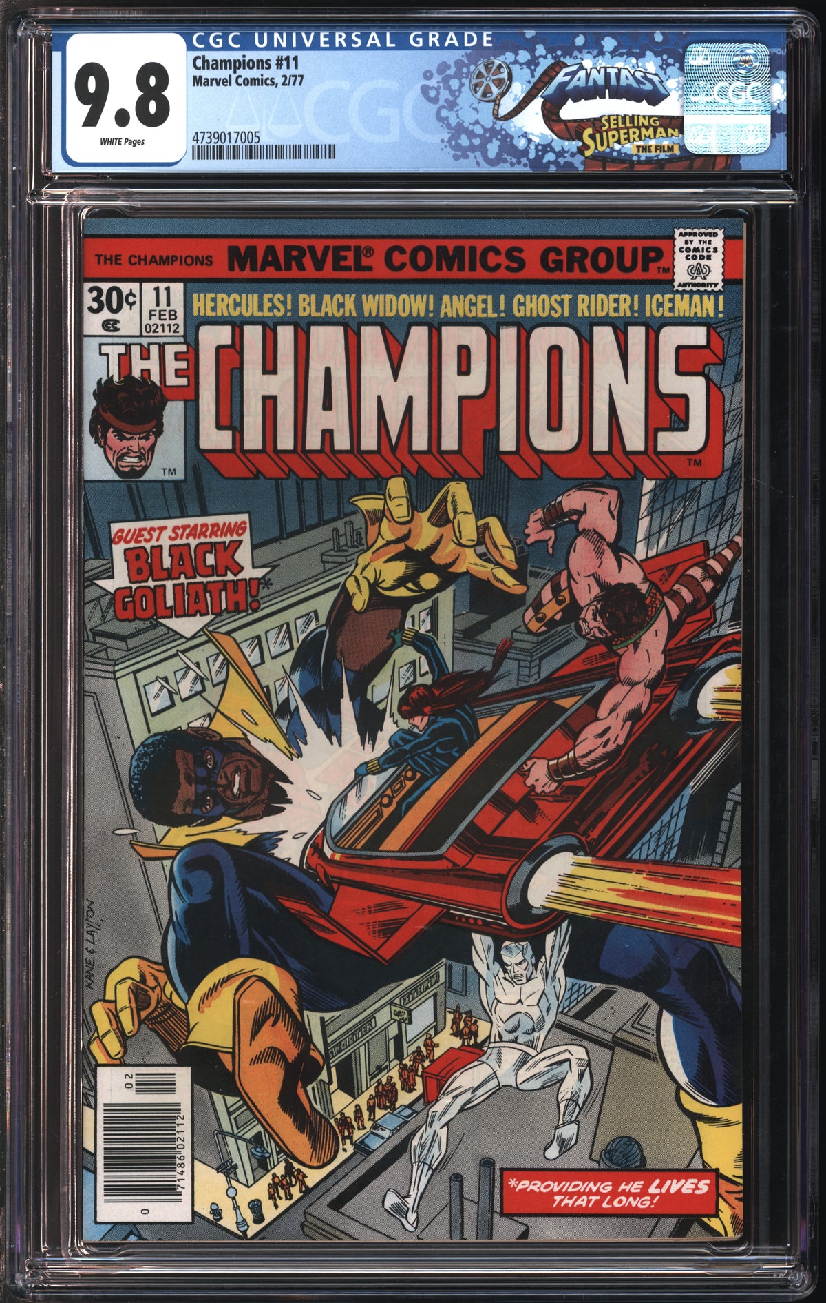 Marvel Comics Champions #11 2/77 FANTAST CGC 9.8 White Pages