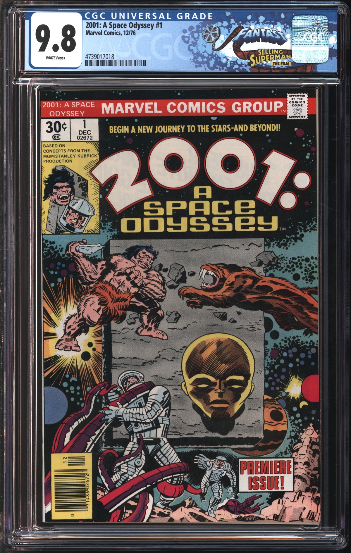 Marvel Comics 2001: A Space Odyssey #1 12/76 FANTAST CGC 9.8 White Pages