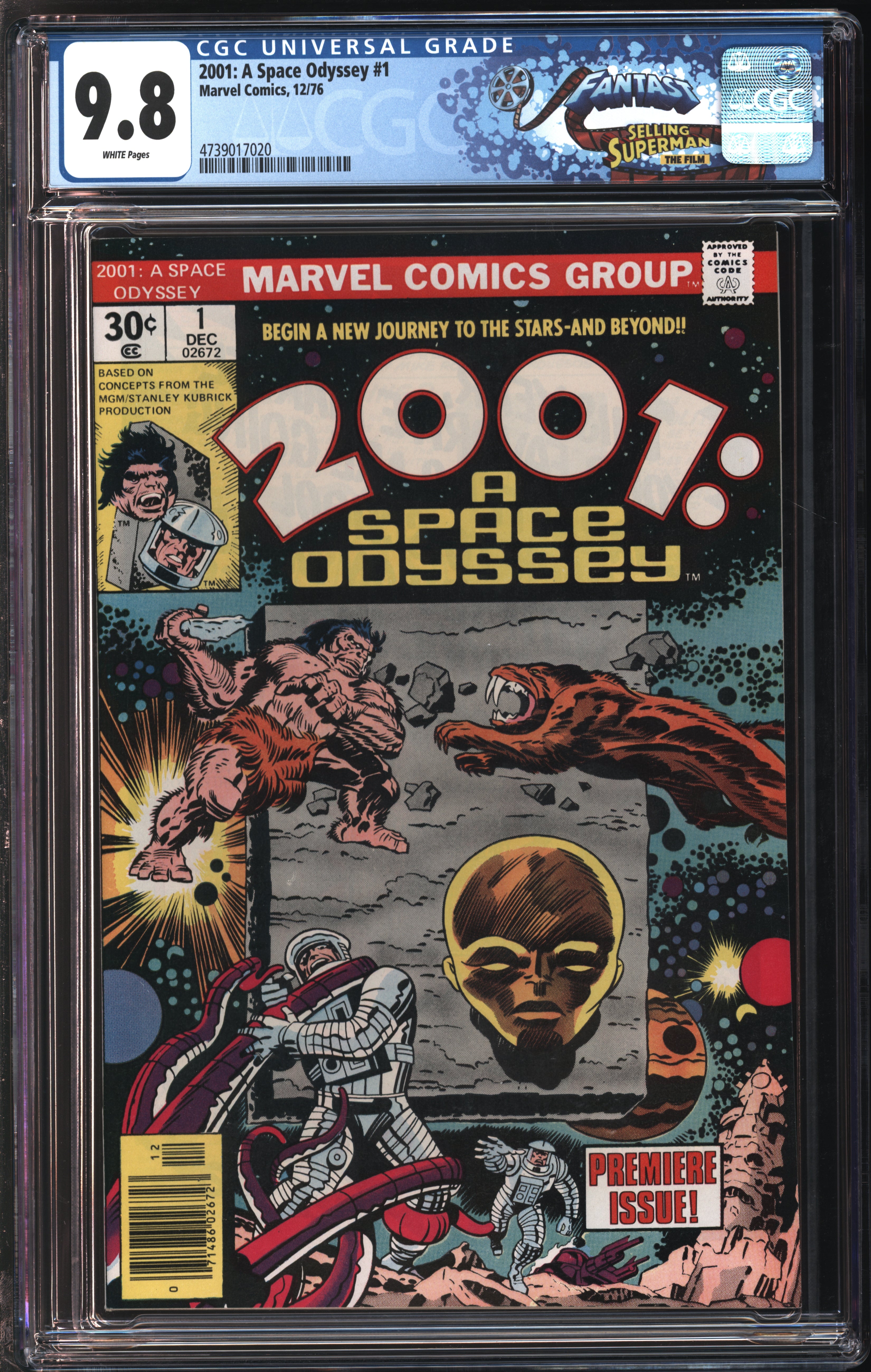 Marvel Comics 2001: A Space Odyssey #1 12/76 FANTAST CGC 9.8 White Pages