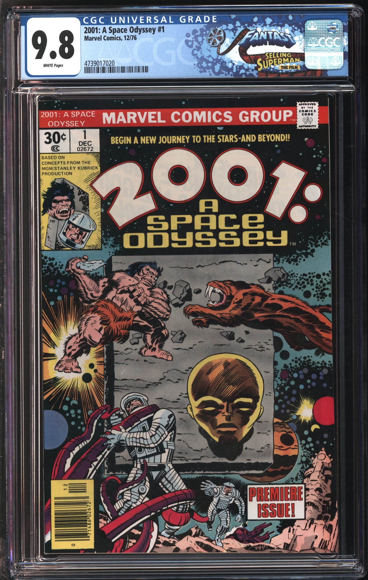 Marvel Comics 2001: A Space Odyssey #1 12/76 FANTAST CGC 9.8 White Pages