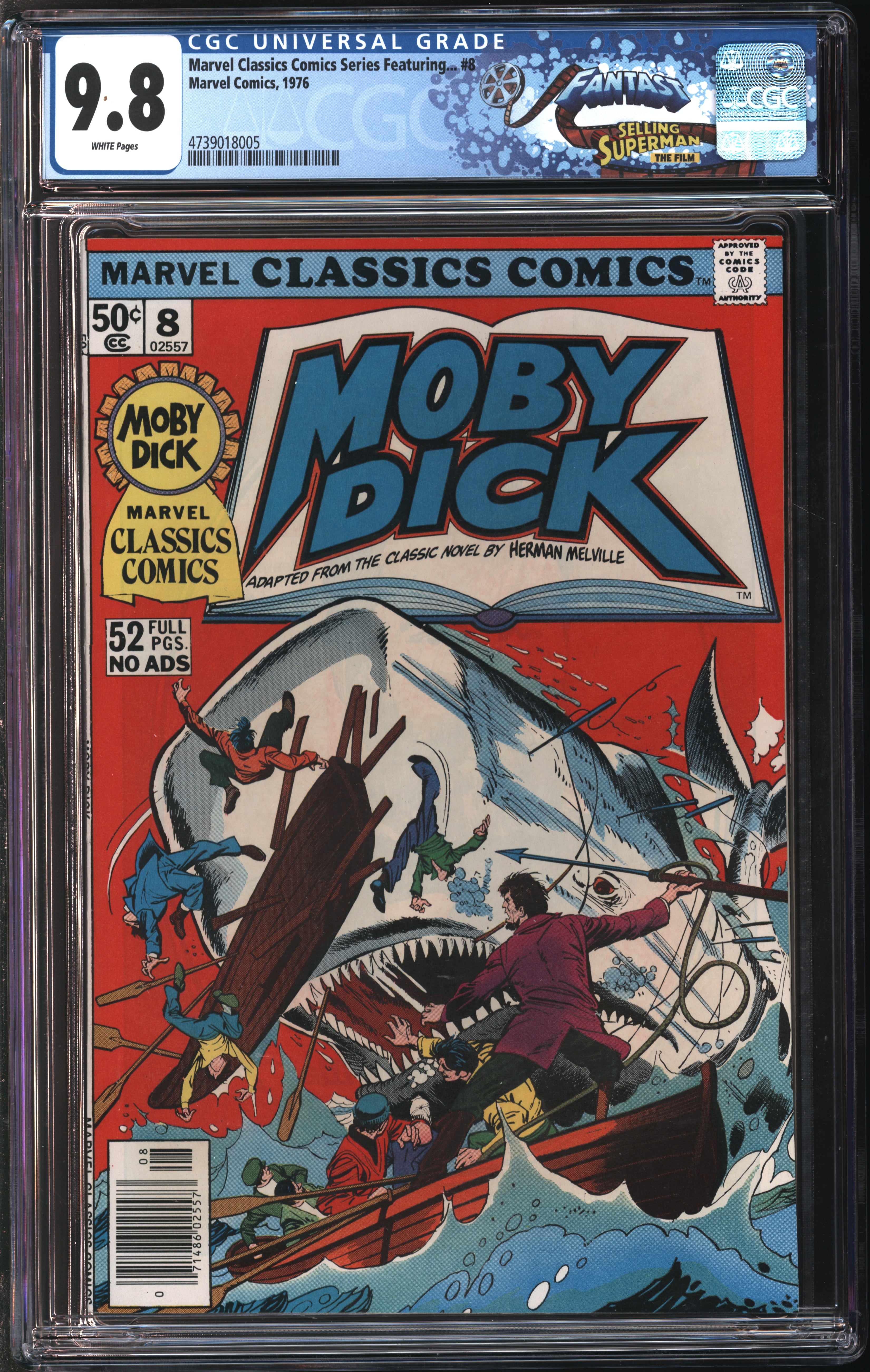 Marvel Classics Comics Series Featuring #8 1976 FANTAST CGC 9.8 White Pages