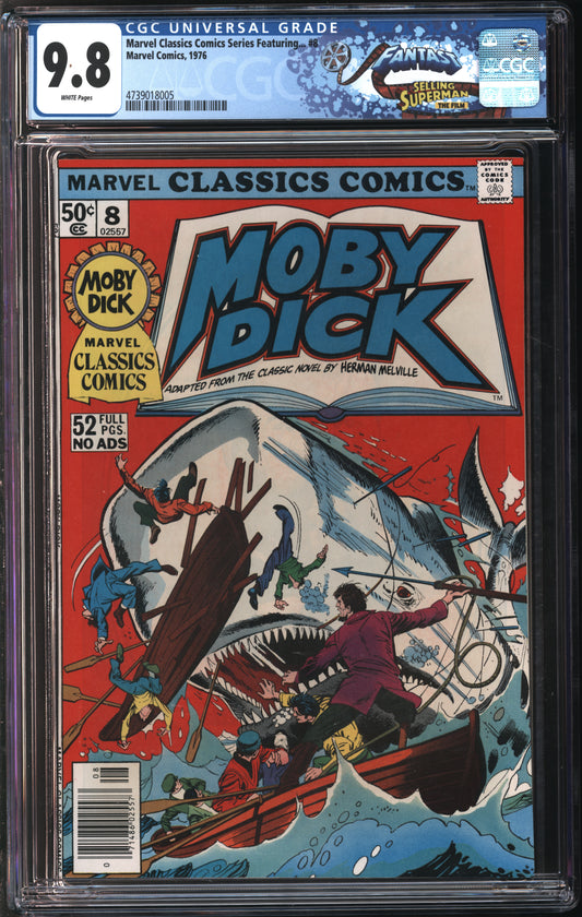 Marvel Classics Comics Series Featuring #8 1976 FANTAST CGC 9.8 White Pages