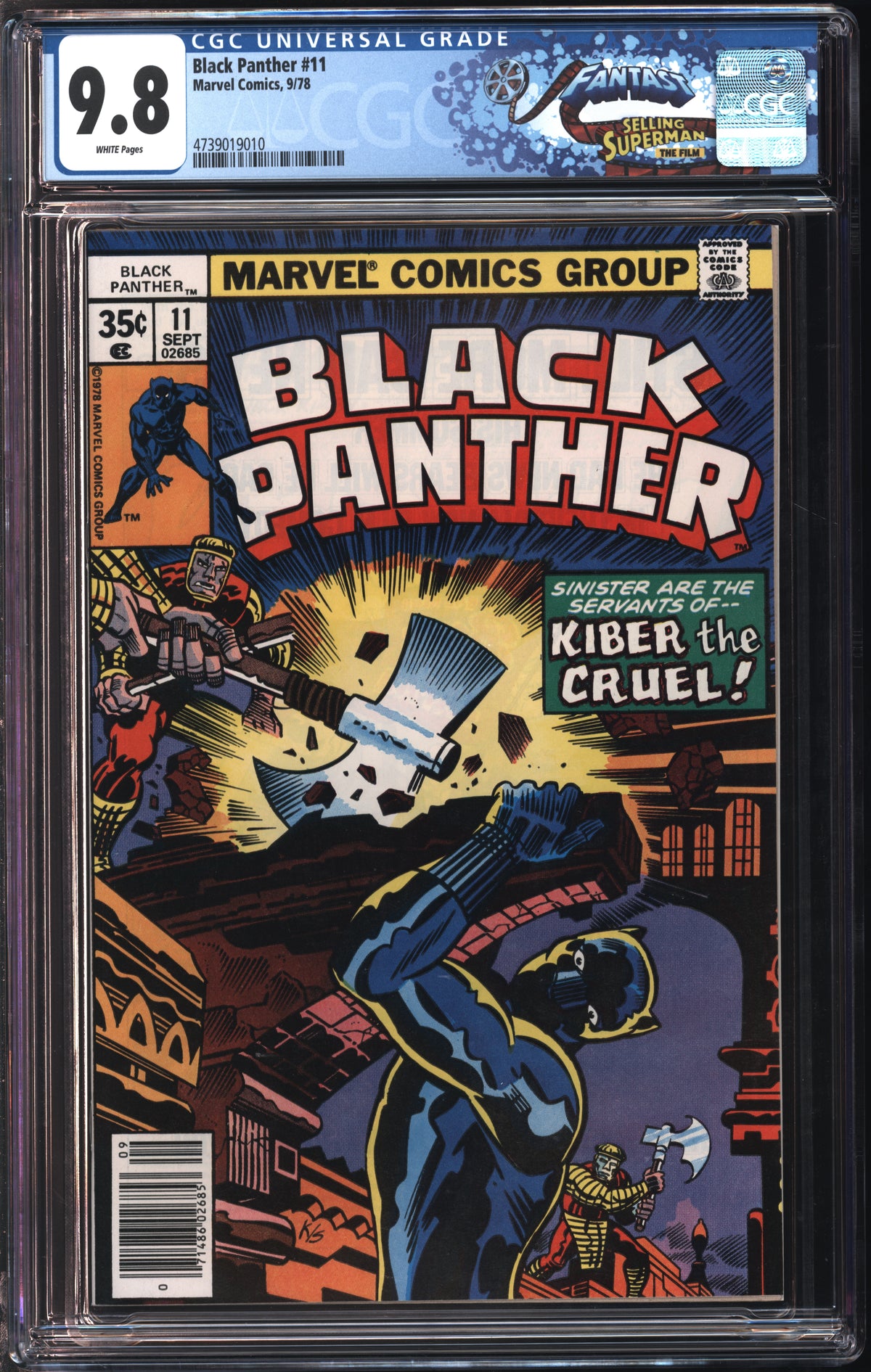Marvel Comics Black Panther #11 9/78 FANTAST CGC 9.8 White Pages
