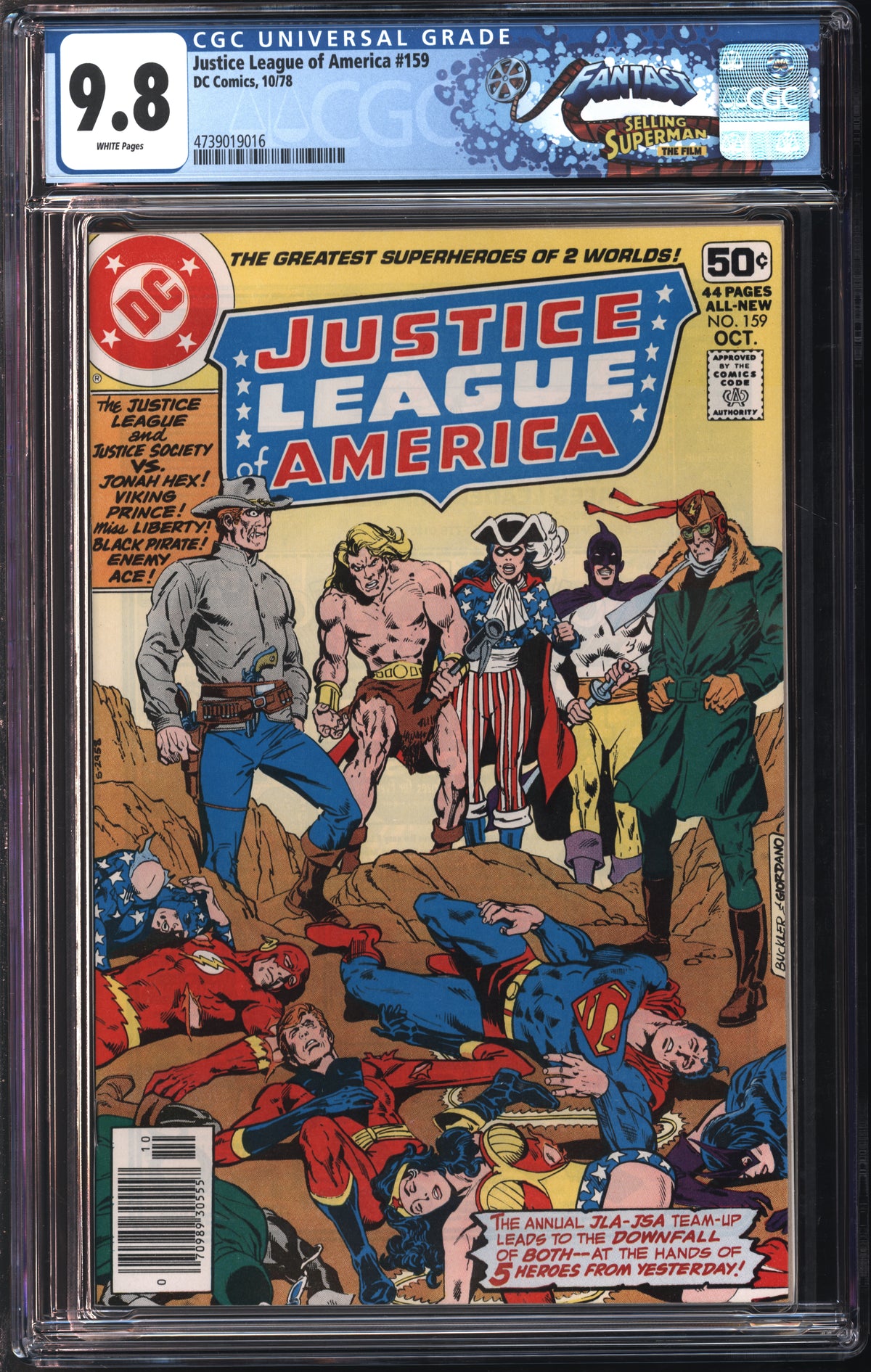 D.C. Comics Justice League of America #159 10/78 FANTAST CGC 9.8 White Pages