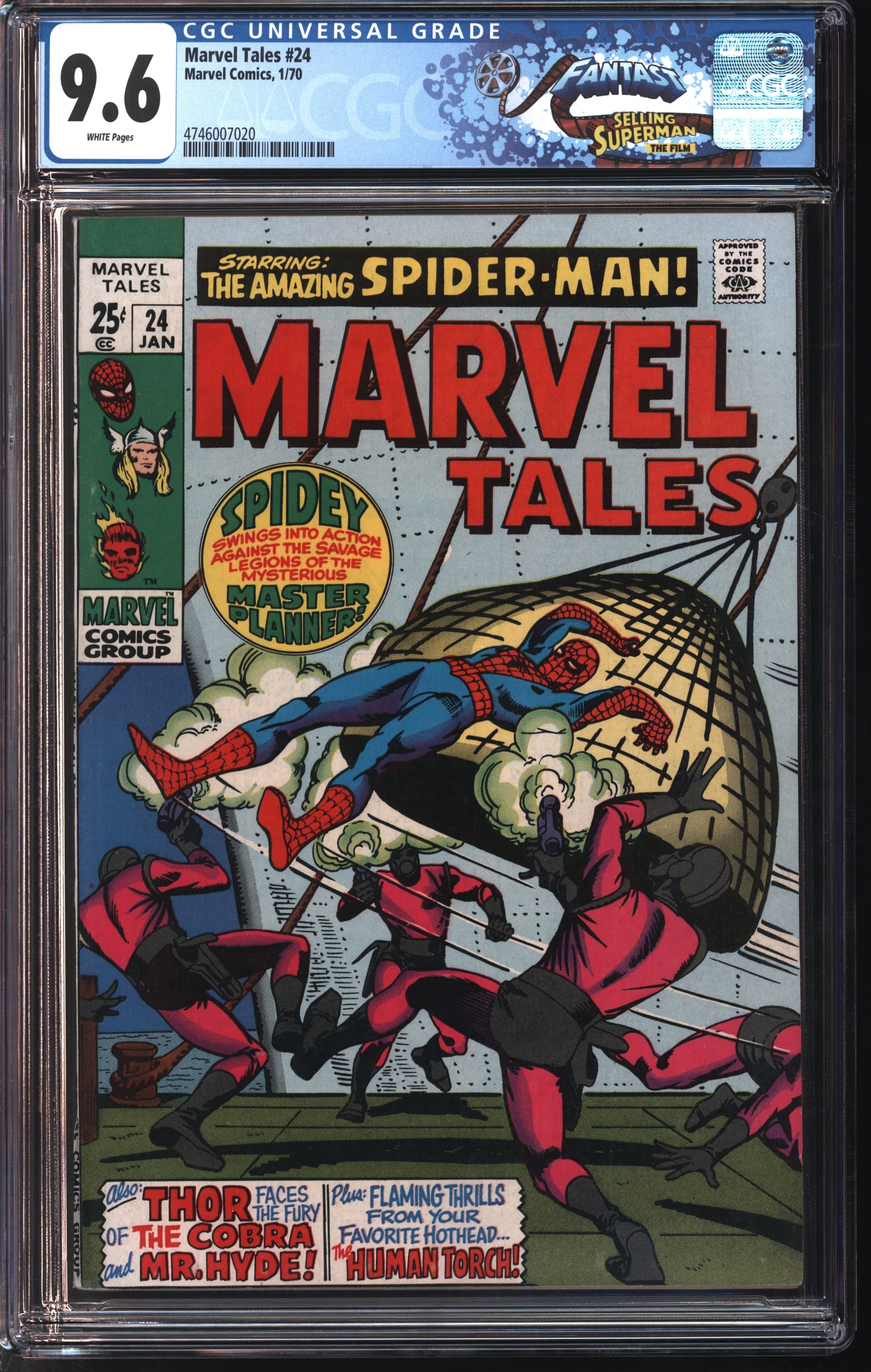Marvel Comics Marvel Tales #24 1/70 FANTAST CGC 9.6 White Pages