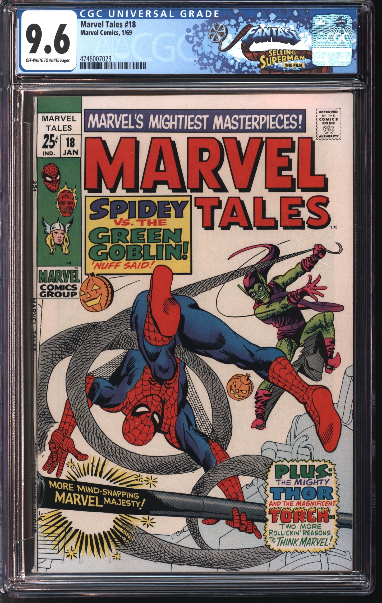 Marvel Comics Marvel Tales #18 1/69 FANTAST CGC 9.6 Off-White to White Pages