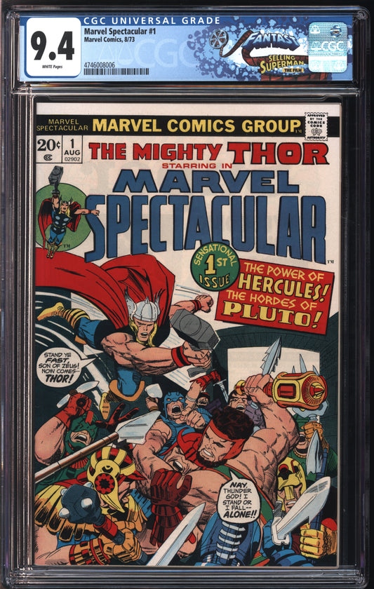 Marvel Comics Marvel Spectacular #1 8/73 FANTAST CGC 9.4 White Pages
