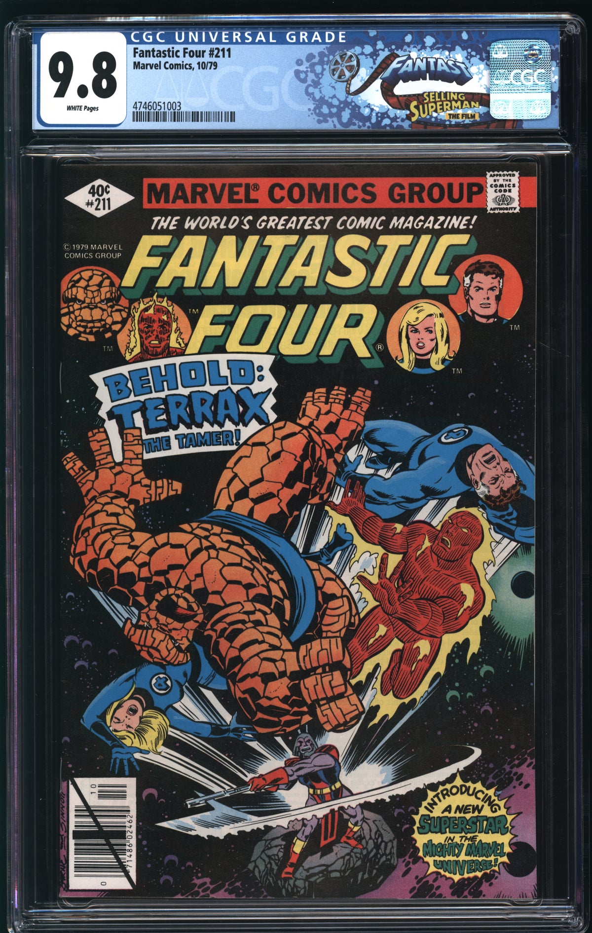 Marvel Comics Fantastic Four #211 10/79 FANTAST CGC 9.8 White Pages