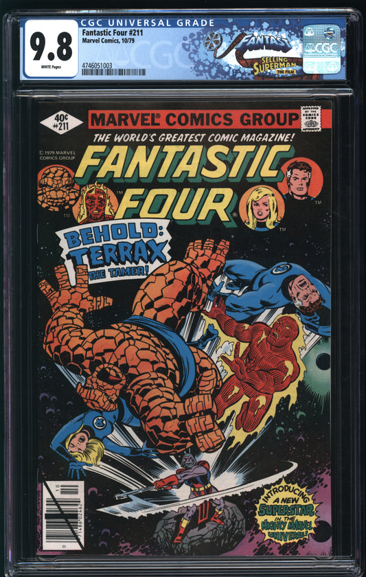 Marvel Comics Fantastic Four #211 10/79 FANTAST CGC 9.8 White Pages