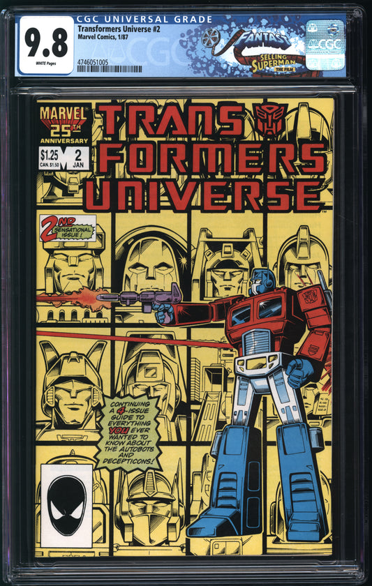 Marvel Comics Transformers Universe #2 1/87 FANTAST CGC 9.8 White Pages