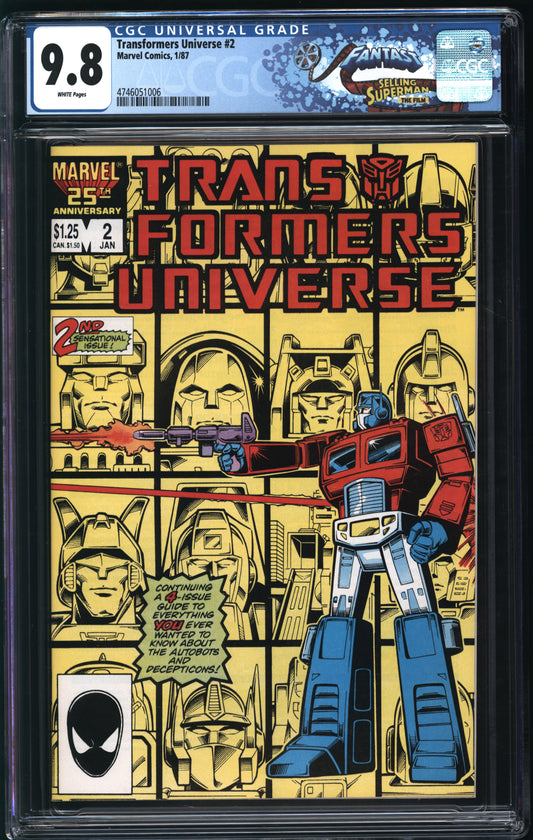 Marvel Comics Transformers Universe #2 1/87 FANTAST CGC 9.8 White Pages