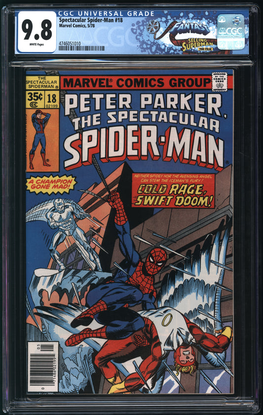 Marvel Comics Spectacular Spider-Man #18 5/78 FANTAST CGC 9.8 White Pages