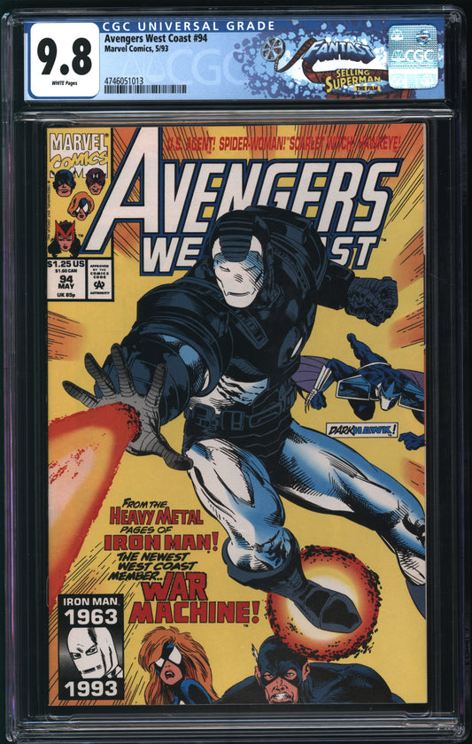 Marvel Comics Avengers West Coast #94 5/93 FANTAST CGC 9.8 White Pages