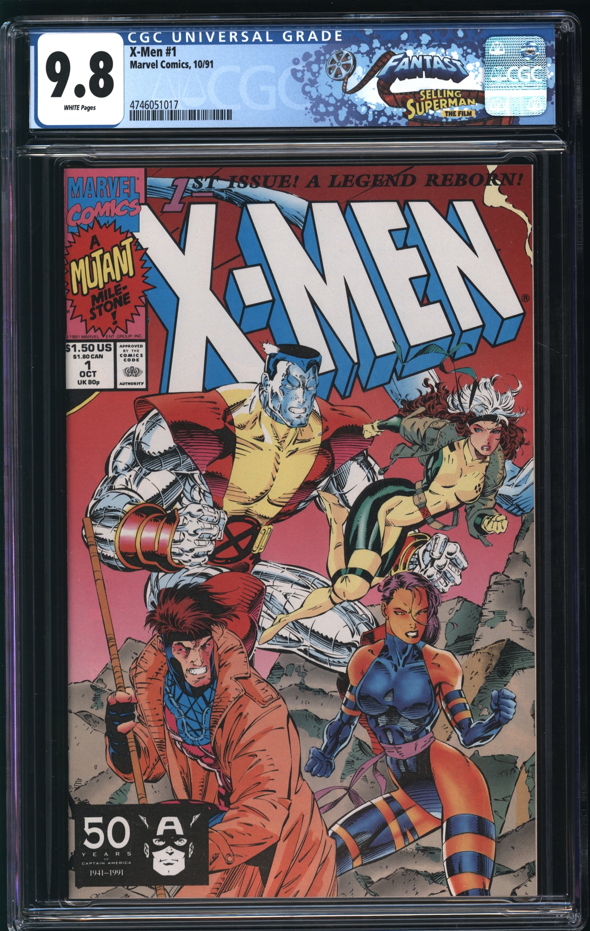 Marvel Comics X-Men #1 10/91 FANTAST CGC 9.8 White Pages (Gambit, Psylocke, Colossus, and Rogue Var)