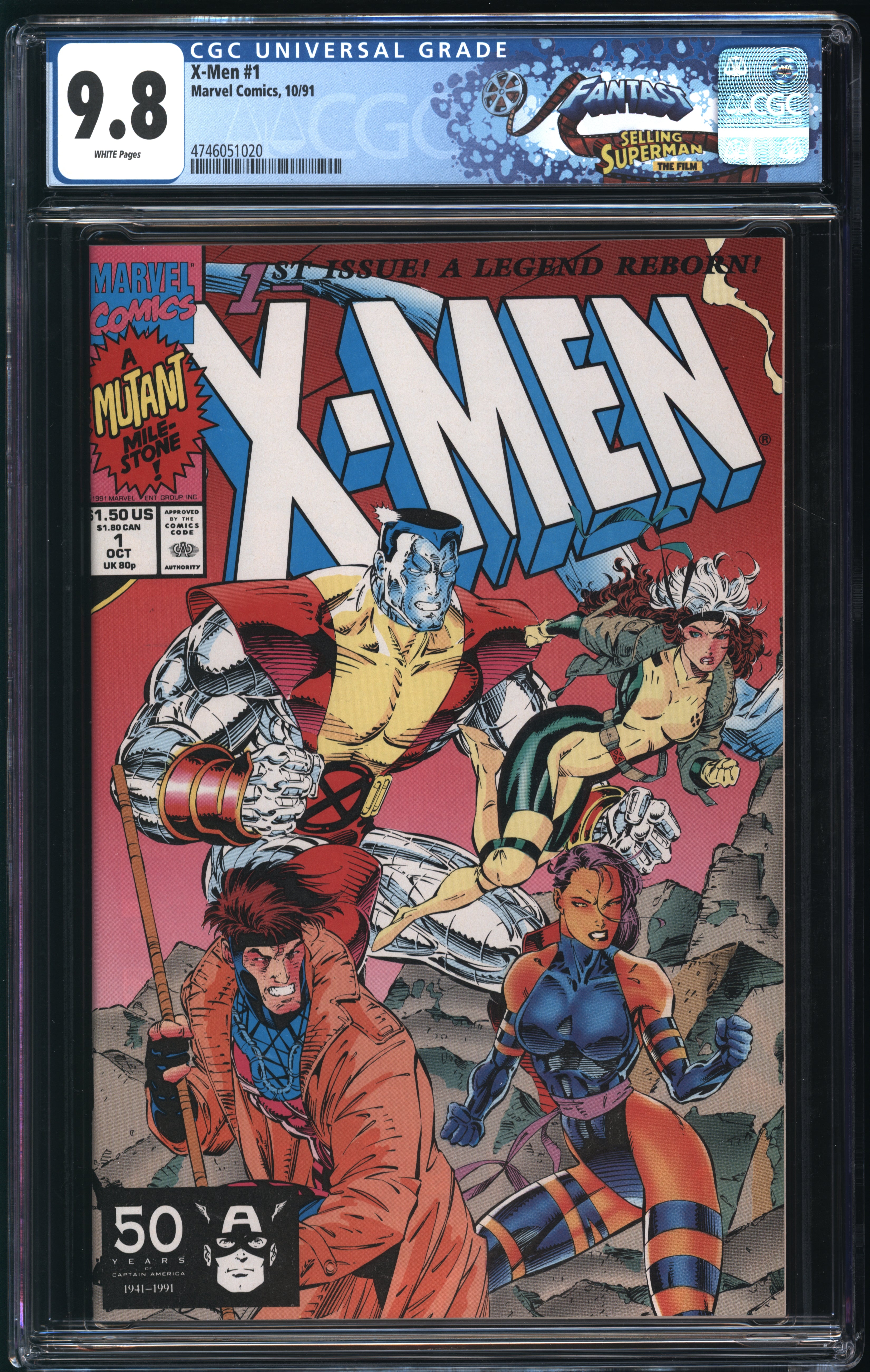 Marvel Comics X-Men #1 10/91 FANTAST CGC 9.8 White Pages (Gambit, Psylocke, Colossus, and Rogue Var)
