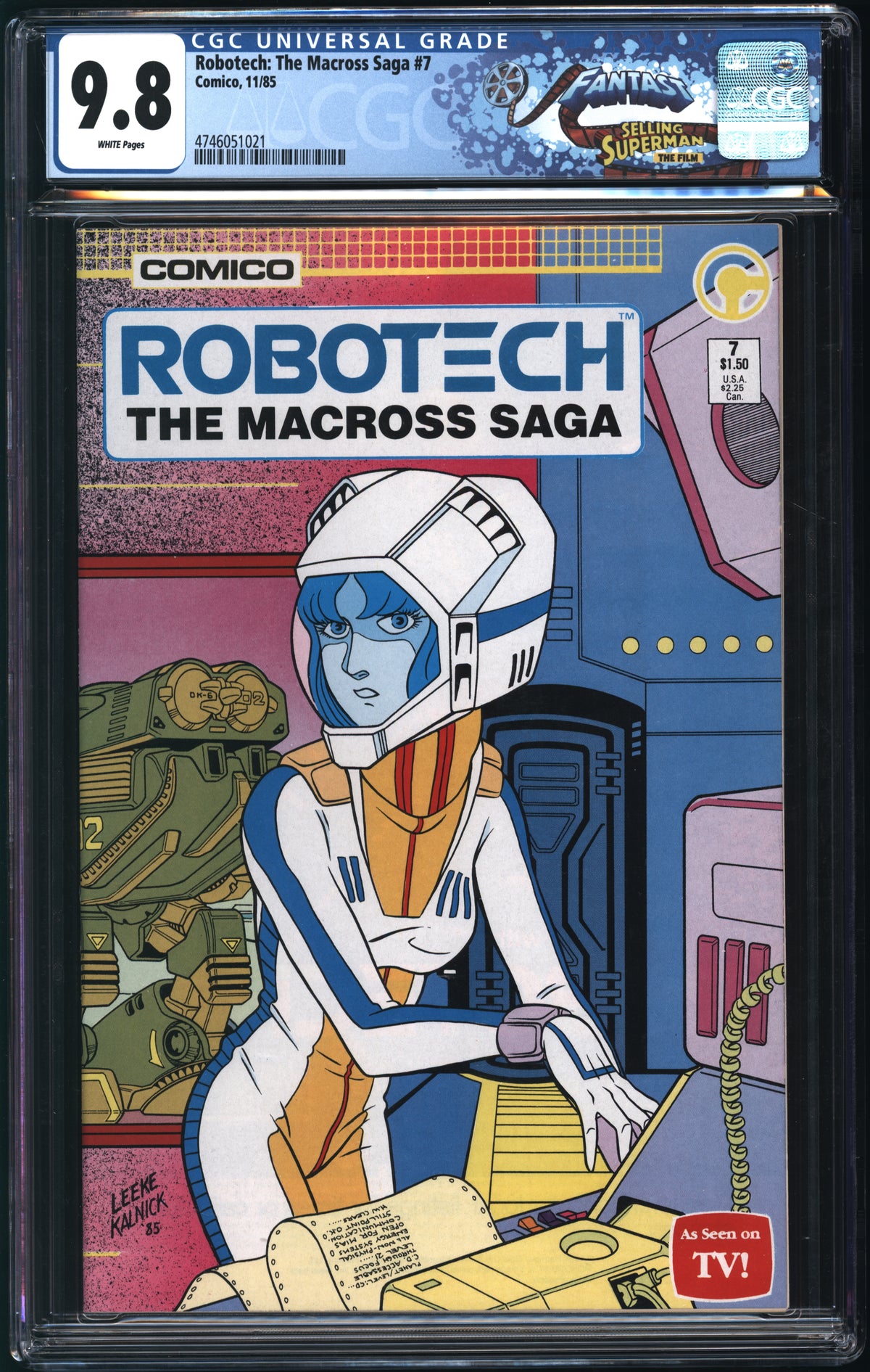 Comico Robotech: The Macross Saga #7 11/85 FANTAST CGC 9.8 White Pages