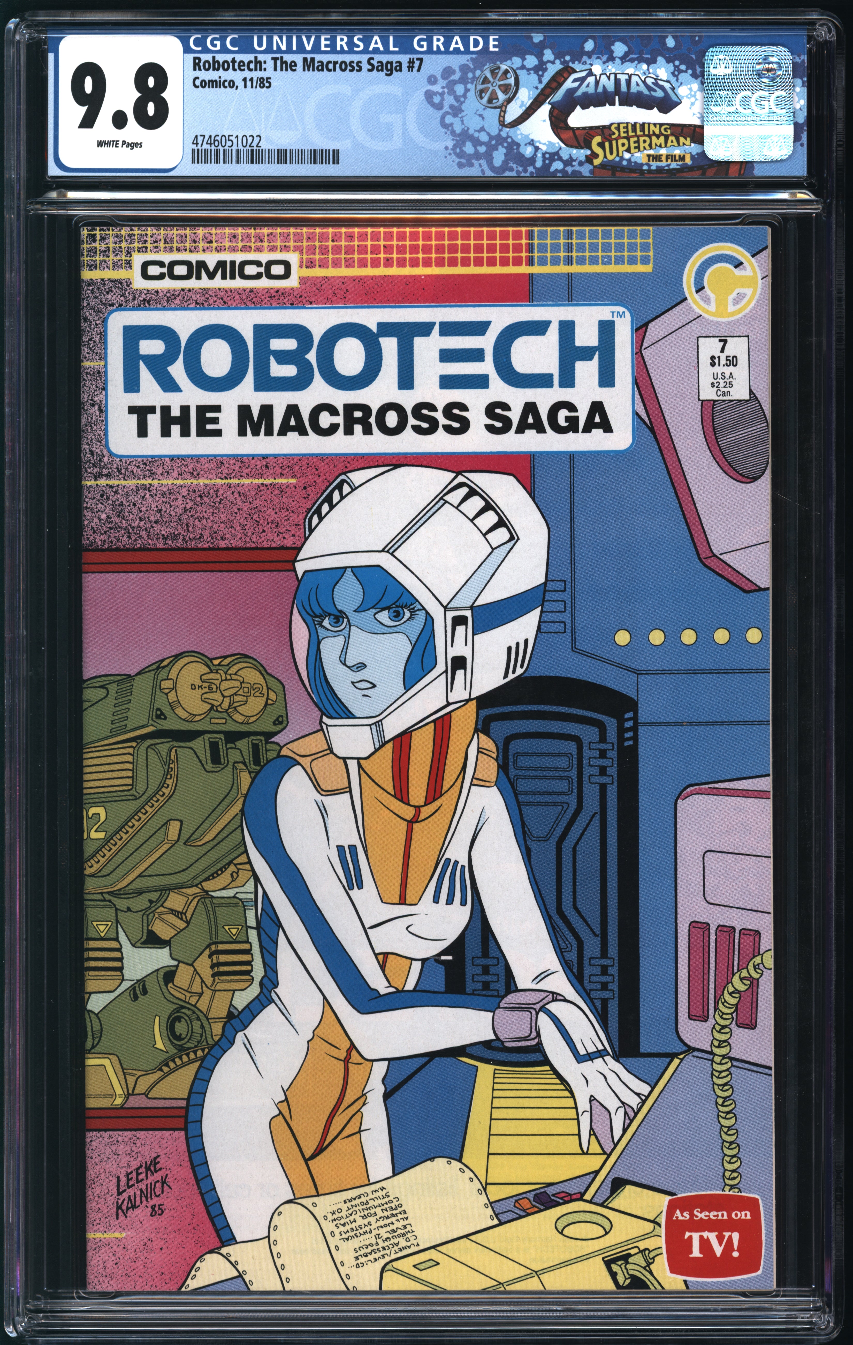 Comico Robotech: The Macross Saga #7 11/85 FANTAST CGC 9.8 White Pages