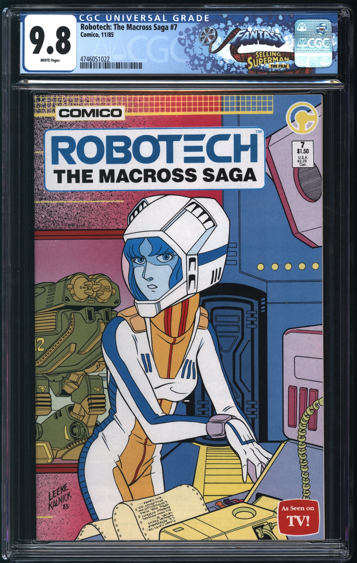 Comico Robotech: The Macross Saga #7 11/85 FANTAST CGC 9.8 White Pages