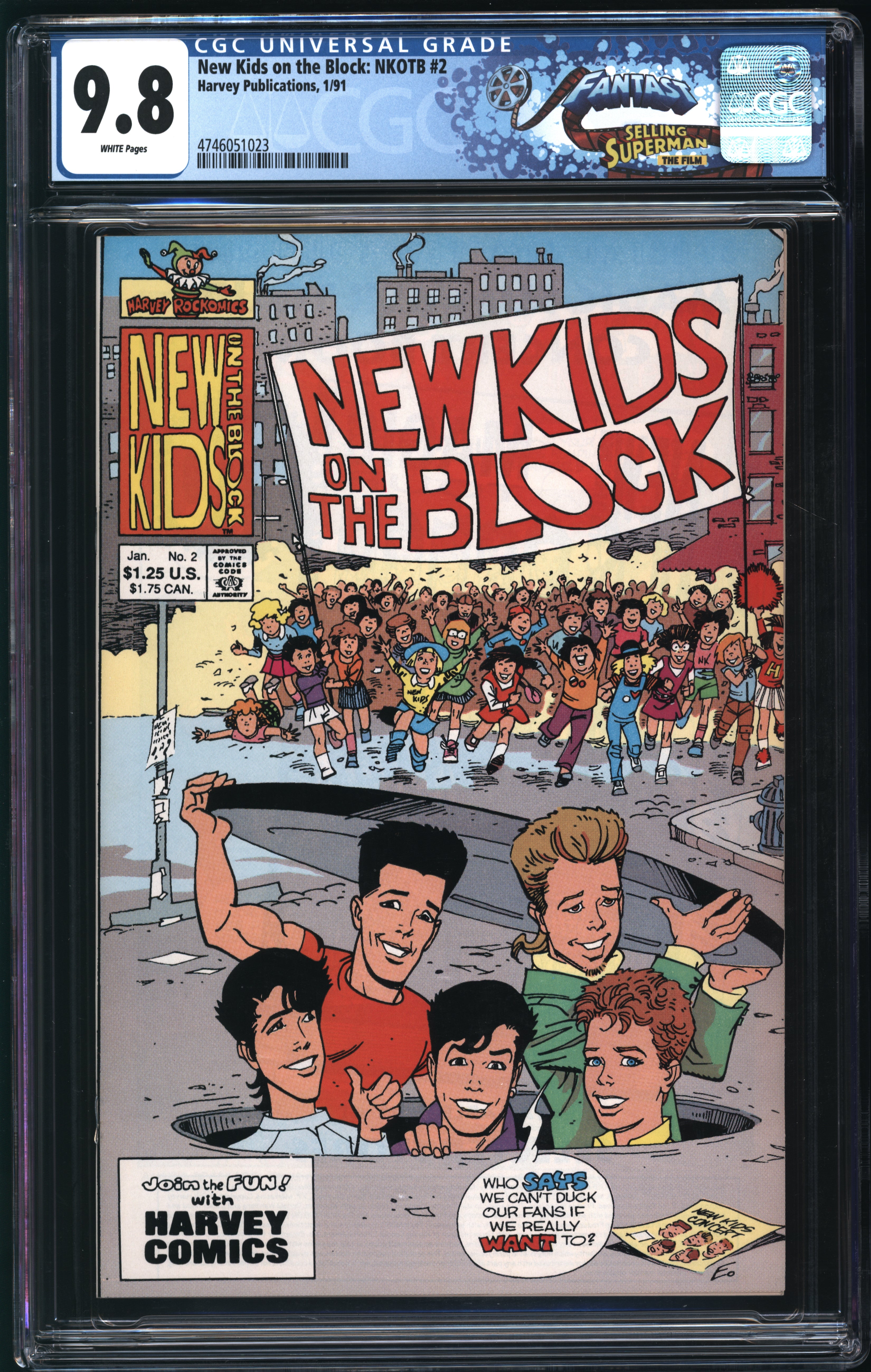 Harvey Pub. New Kids on the Block: NKOTB #2 1/91 FANTAST CGC 9.8 White Pages