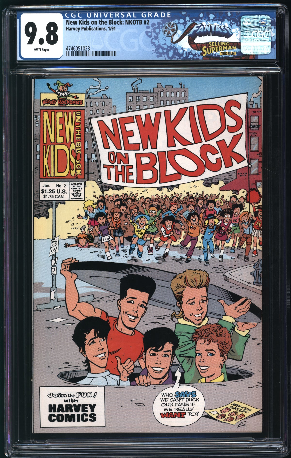 Harvey Pub. New Kids on the Block: NKOTB #2 1/91 FANTAST CGC 9.8 White Pages