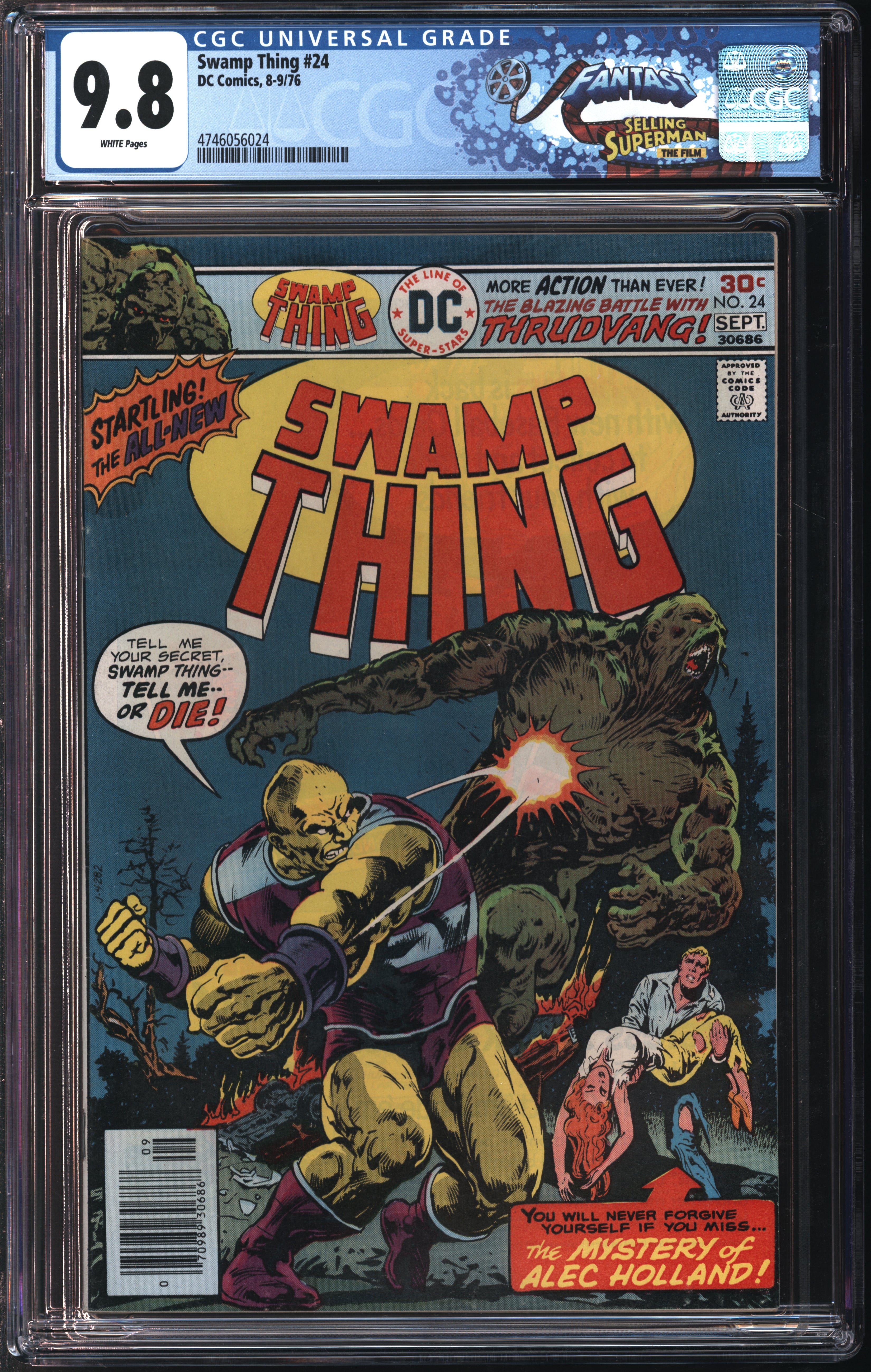 D.C. Comics Swamp Thing #24 8-9/76 FANTAST CGC 9.8 White Pages