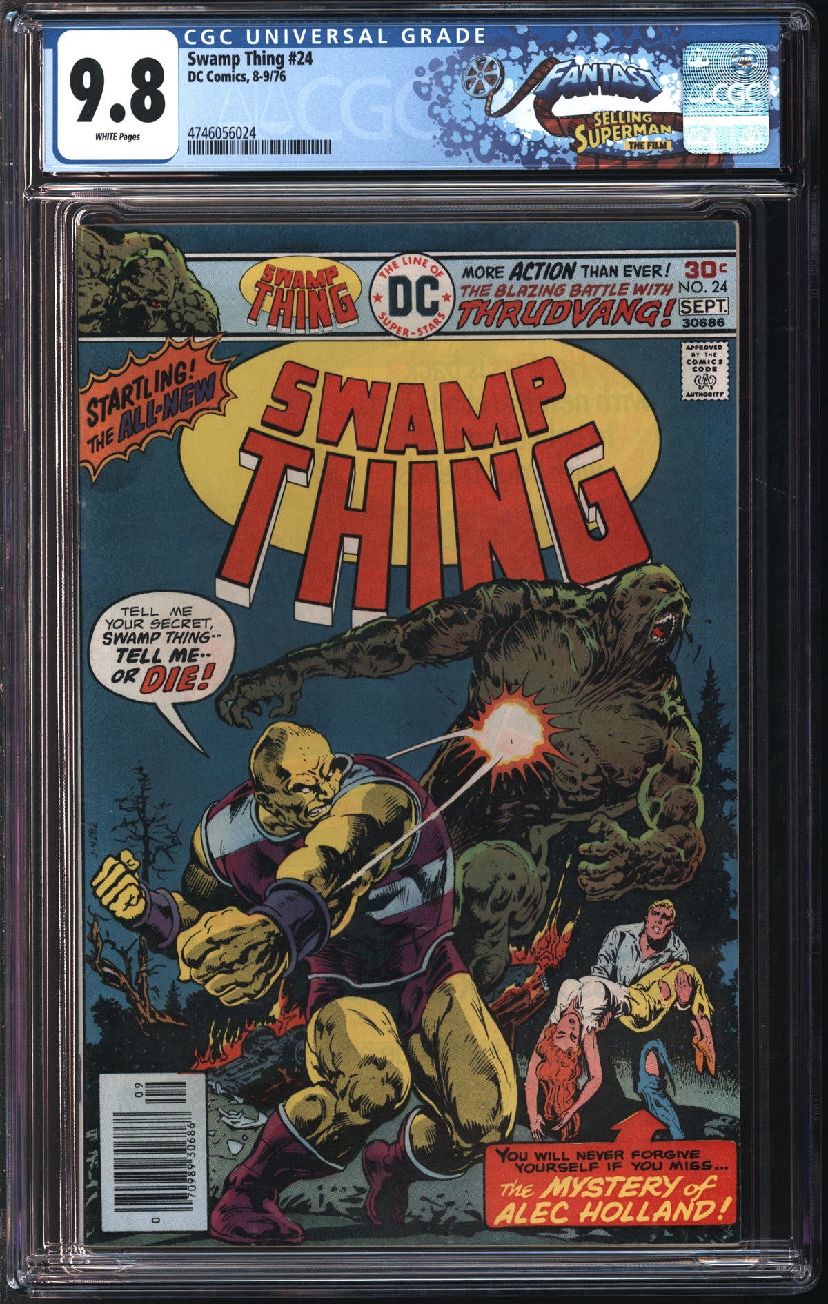 D.C. Comics Swamp Thing #24 8-9/76 FANTAST CGC 9.8 White Pages